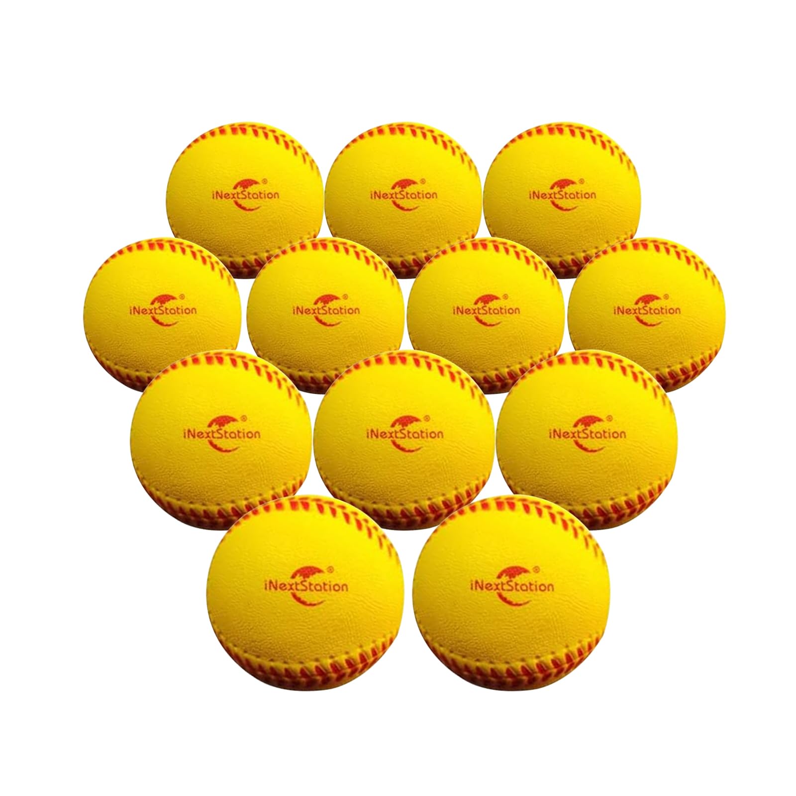 iNextStation Soft Foam Baseballs - 12 Pack, 9 Inch Practice Balls for Kids & Teens | Safe Training Equipment for Backyard, Batting Cage & Indoor Baseball Practice