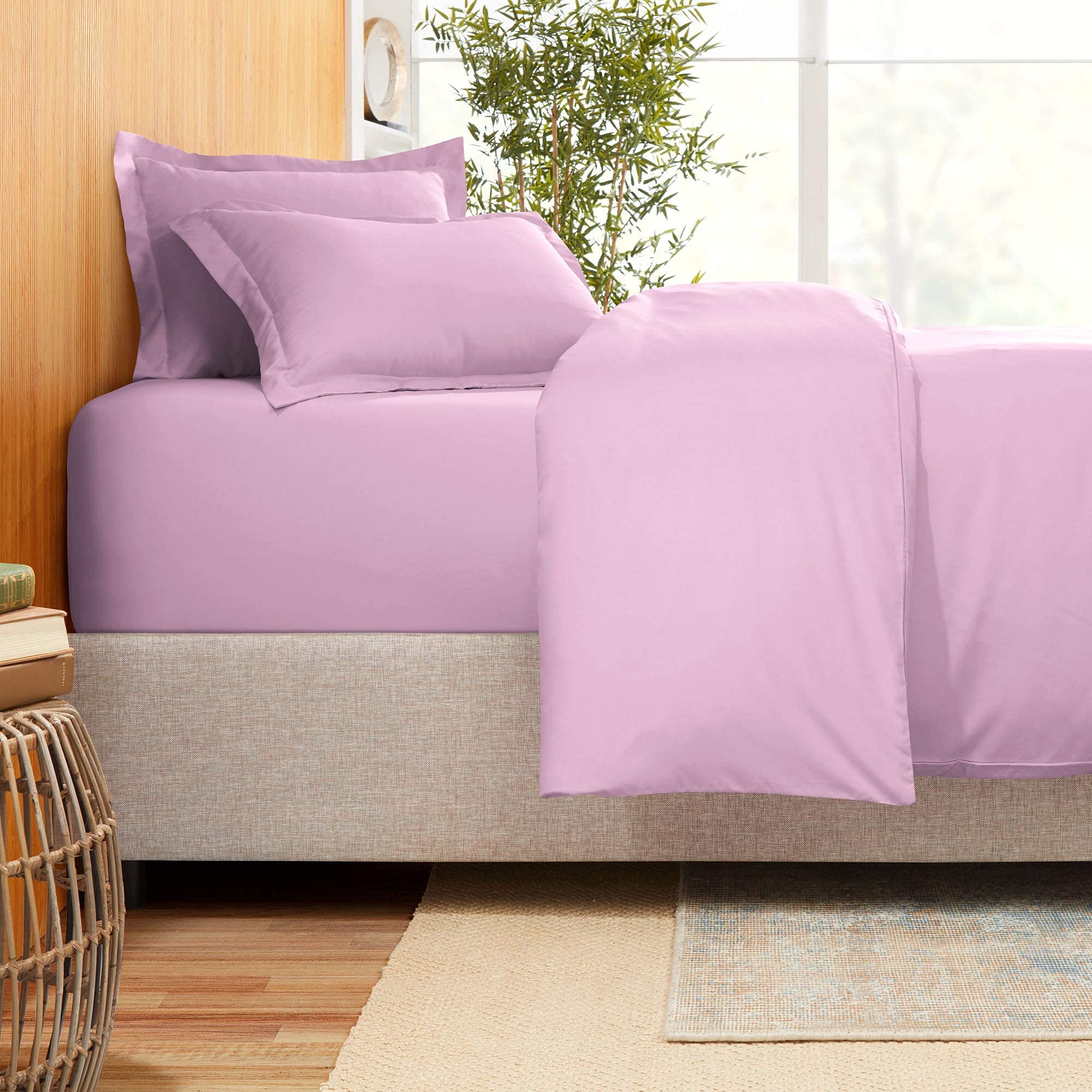 Organic Cotton Fitted Sheet Full Size 600 Thread Count | Soft, Breathable for Deep Pocket Mattress Up to 21