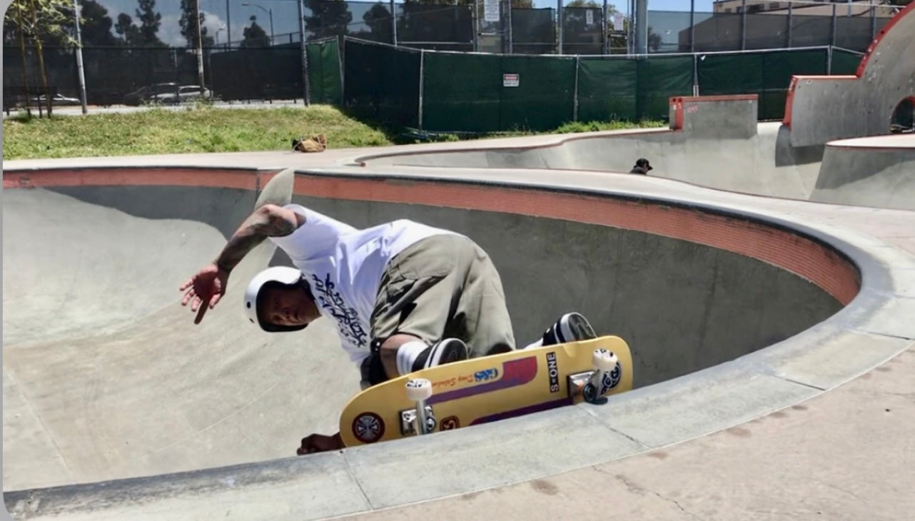 G&S Doug Pineapple Saladino Pine Design Skateboard Deck - Yellow | High-Performance Skateboard for Street & Park Riding
