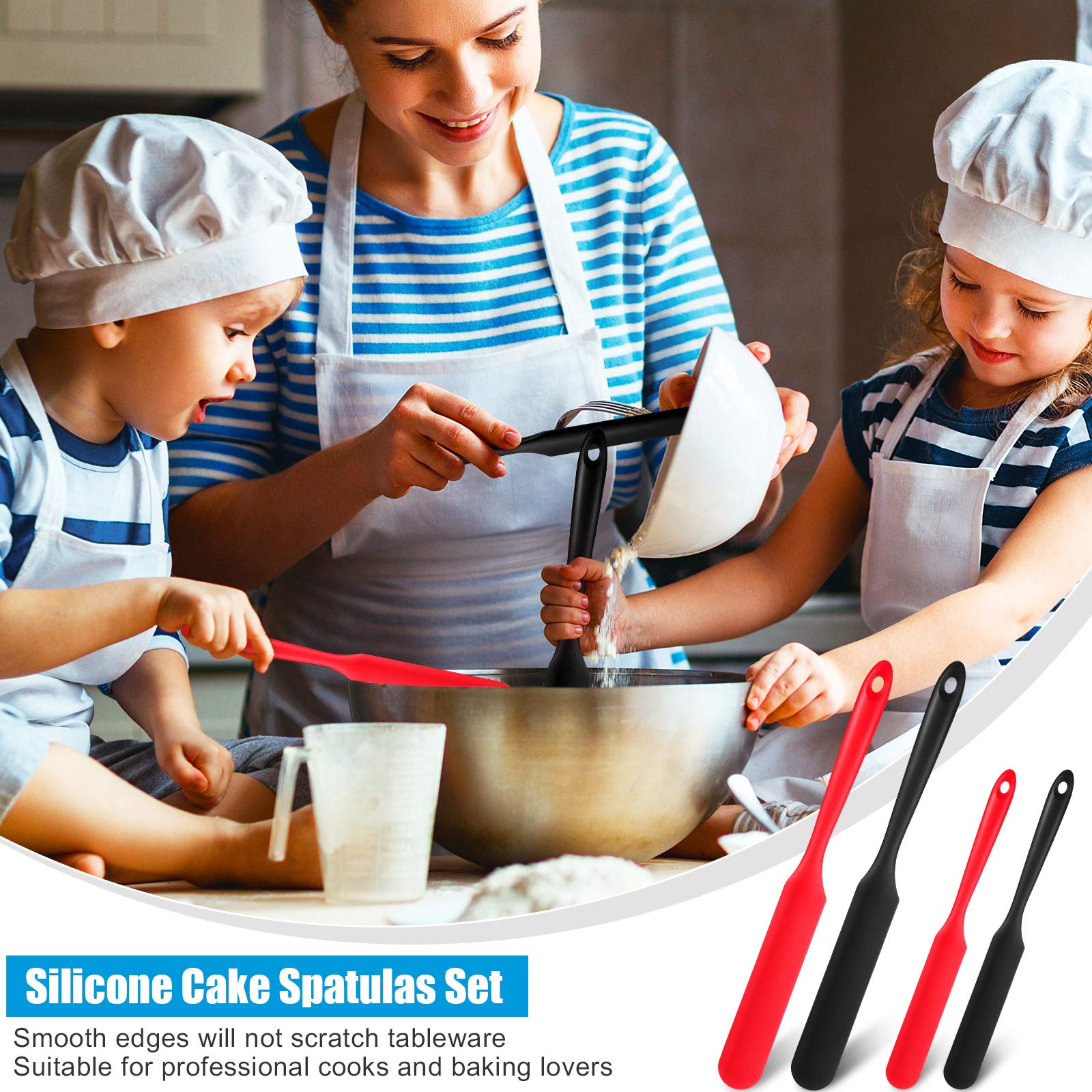 4-Piece Silicone Jar Spatula Set - 13