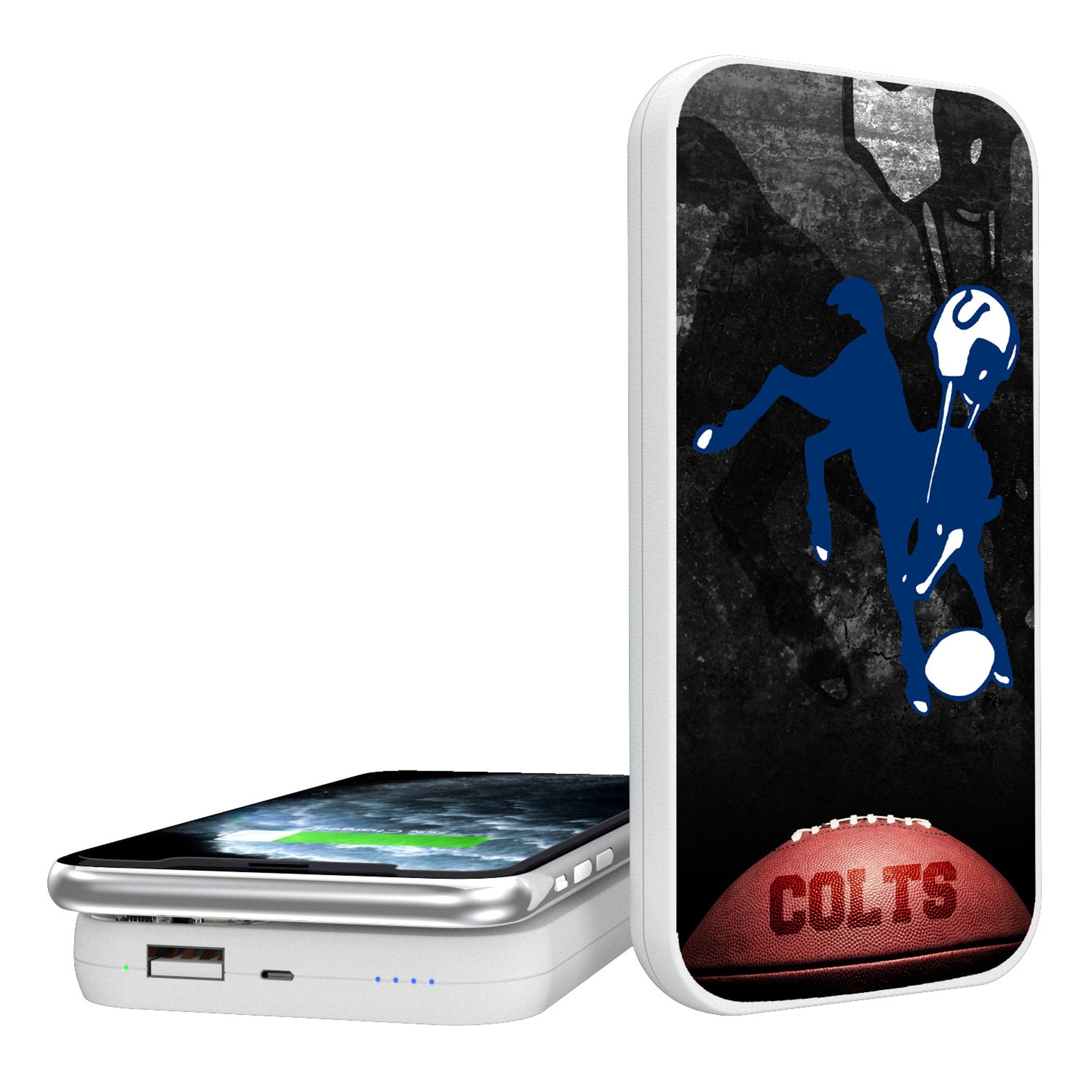 Baltimore Colts 1946 Historic Collection 5000mAh Wireless Charger - Fast Portable Power Bank for iPhone, Samsung & Android - Perfect for Travel, Office & Game Day