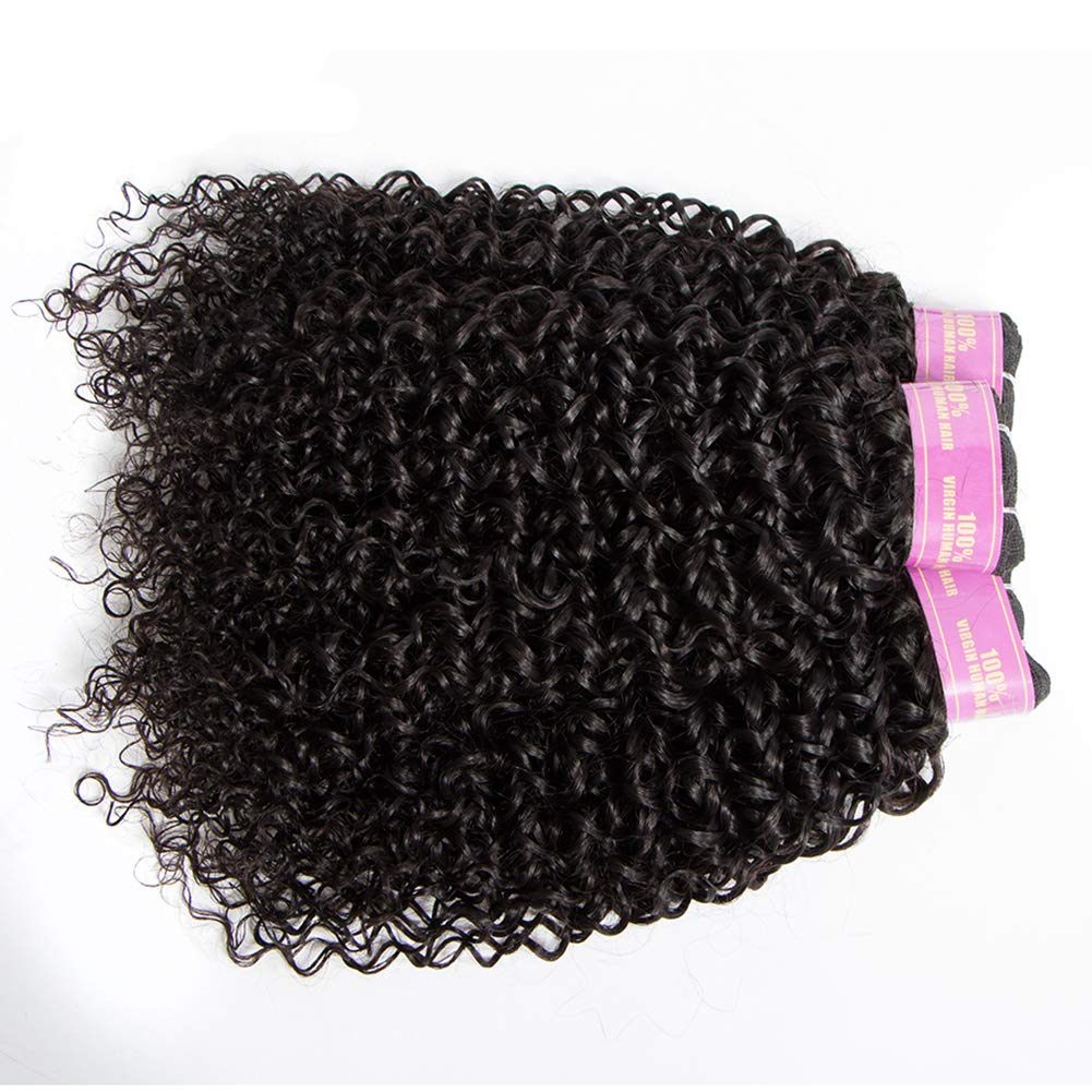 RECOOL 10A Brazilian Human Hair Extensions - 18 Inch Curly Hair Bundles (1 Piece) - 100% Natural Virgin Hair for Weave, Braiding & Styling - Perfect for Daily Wear, Parties & Special Occasions