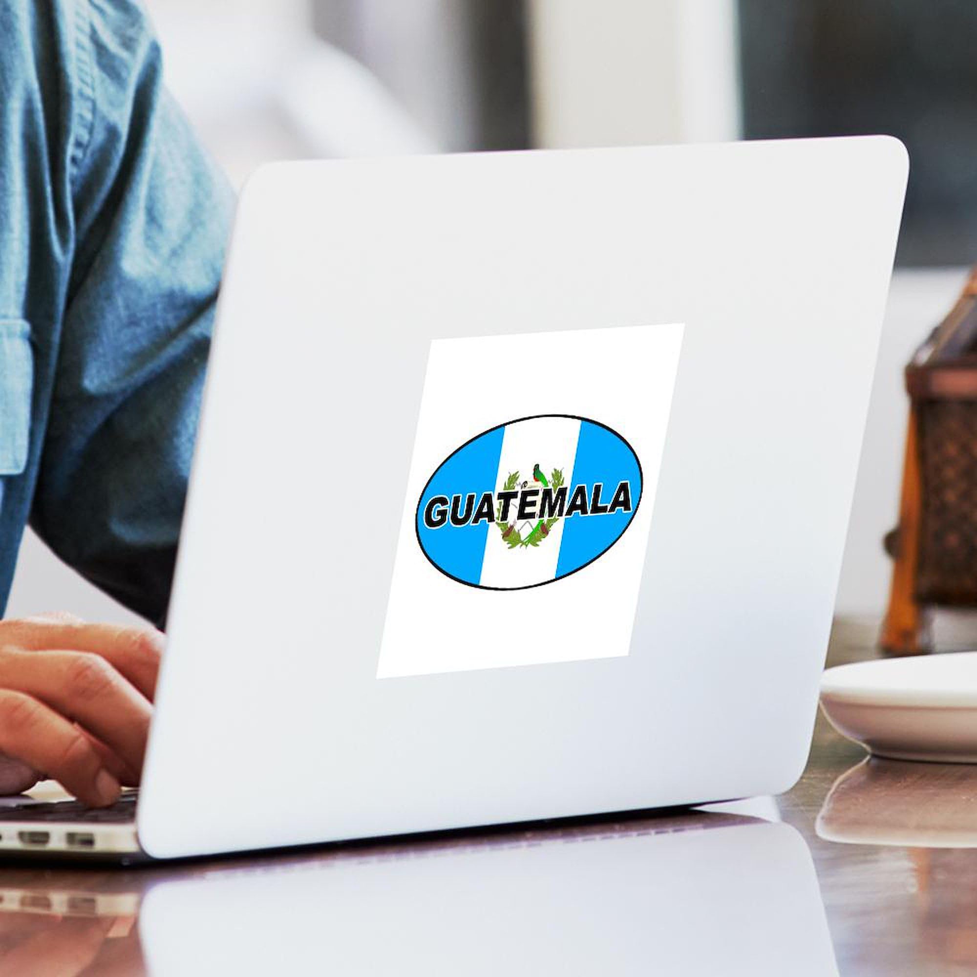 Guatemala Flag Oval & Square Bumper Stickers - Patriotic Car Decals for Windows, Laptops, and Vehicles | Durable Vinyl for Outdoor Use