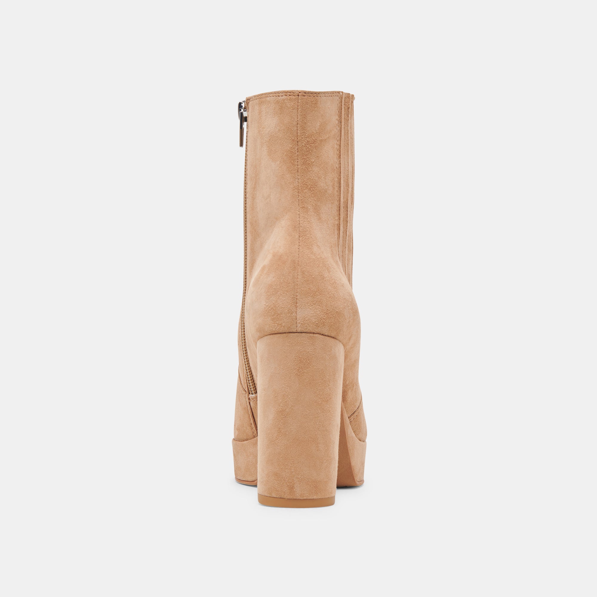 CINNY Women's Camel Suede Boots - Comfortable Mid-Calf Winter Boots for Casual Wear & Outdoor Activities