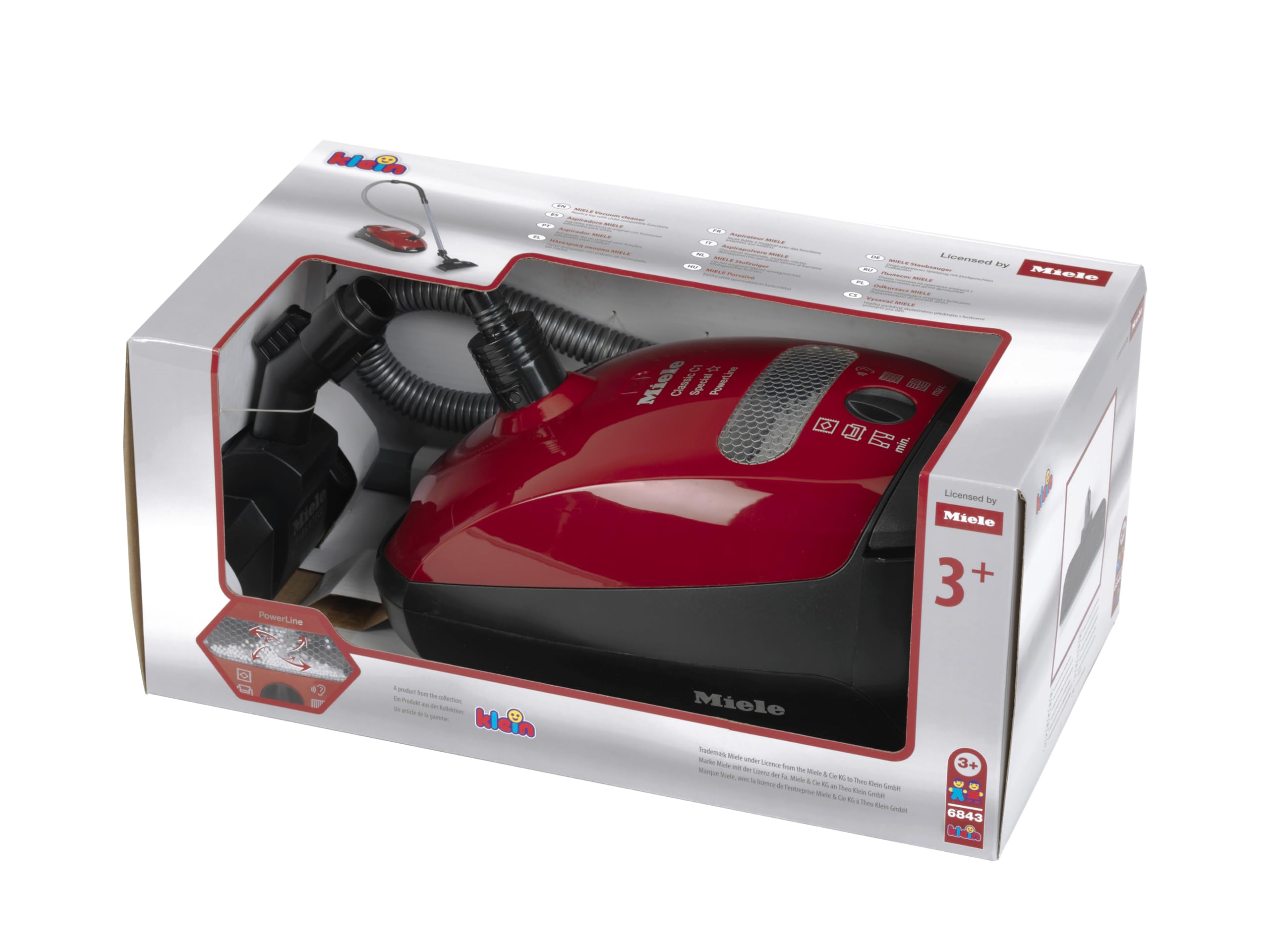 Klein Theo Miele Vacuum Toy (6843) - Realistic Pretend Play Cleaning Set for Kids - Perfect for House Role Play & Early Childhood Development