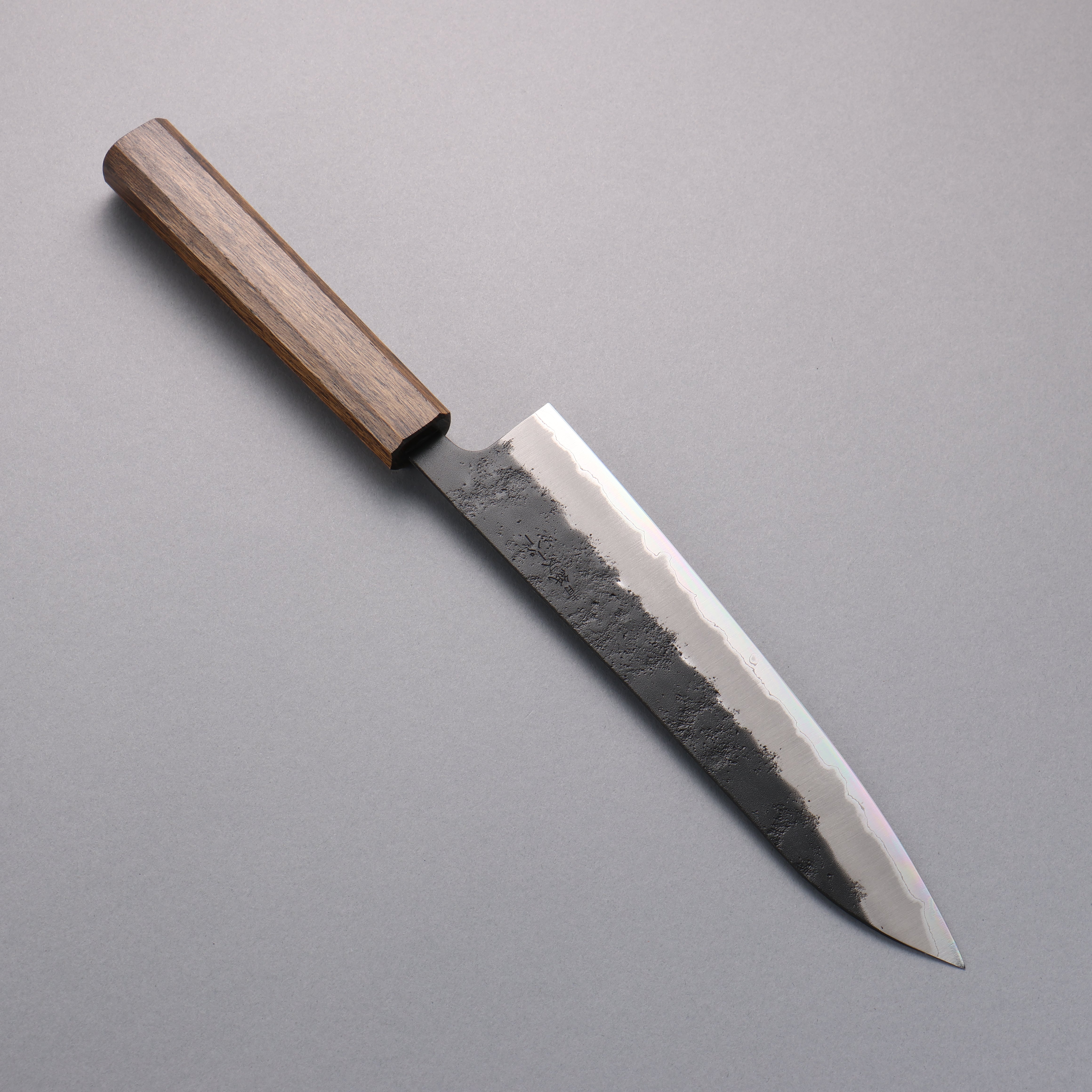Premium OUL Blue Super Black Nashiji Gyuto 210mm Japanese Chef Knife with Oak Handle - Perfect for Sushi, Meat Slicing & Professional Kitchen Use