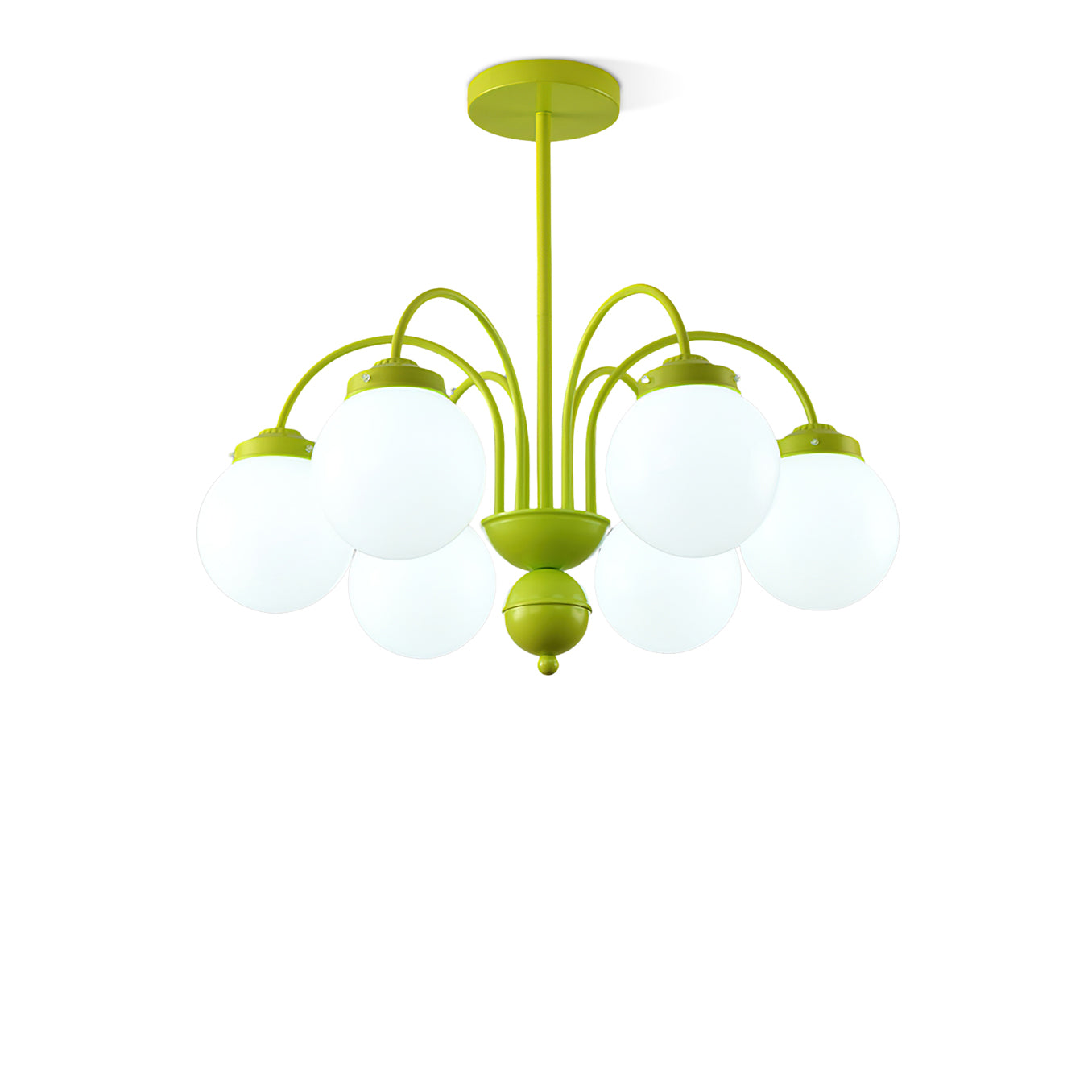 Elegant Cream Glass Ball Chandelier - Modern Crystal Ceiling Light Fixture for Dining Room, Bedroom & Living Room Decor