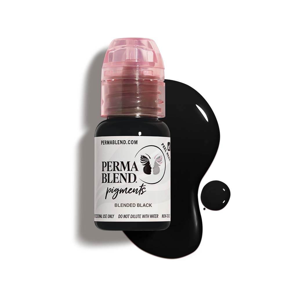 Perma Blend Blended Black Pigment - Professional Tattoo Ink for Artists - Perfect for Tattooing, Permanent Makeup & Cosmetic Procedures