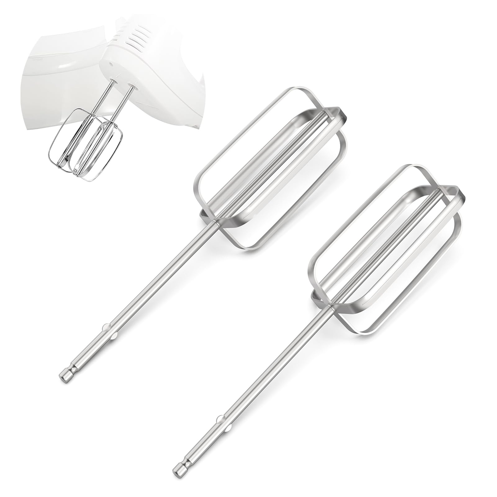 Hamilton Beach Hand Mixer Beater Attachments - Compatible with Models 62682RZ, 62692, 62695V & 64699 - Replacement Mixer Parts for Hamilton Beach Series - Perfect for Baking, Whipping Cream & Mixing Batters