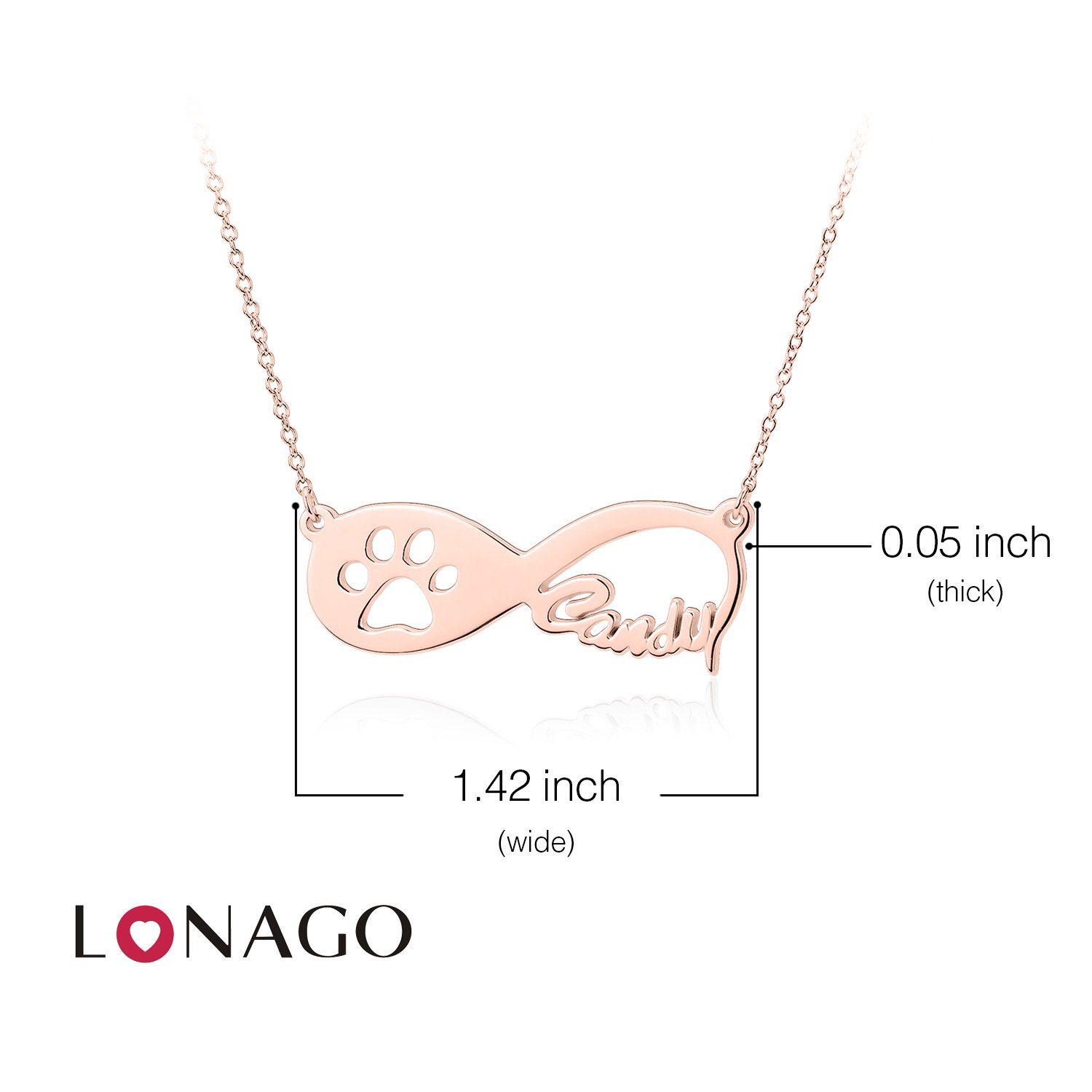Personalized Infinity Necklace for Women - 925 Sterling Silver Custom Name Necklace Gift - Romantic Anniversary, Birthday & Valentine's Day Jewelry Present