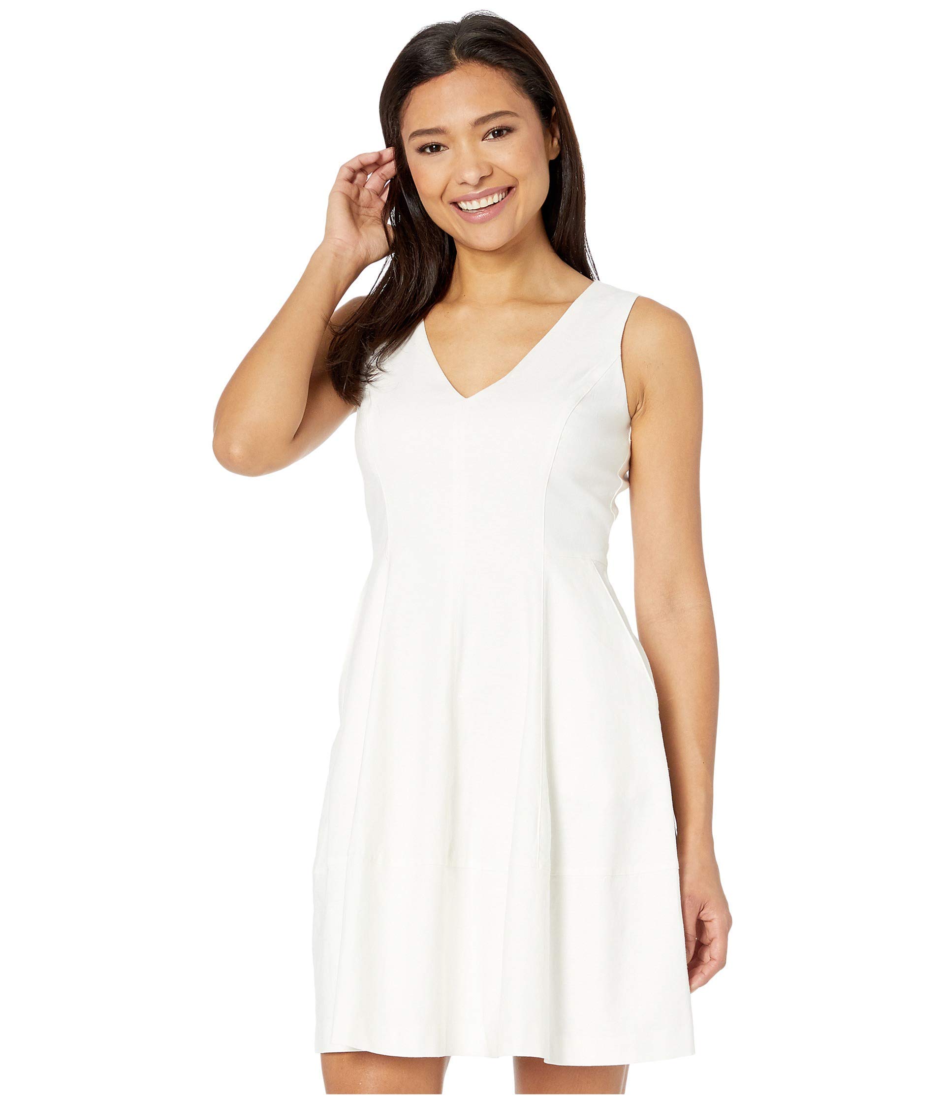 Taylor Dresses Women's Solid Fit & Flare Stretch Linen Dress - Elegant Summer Casual & Office Wear for Women