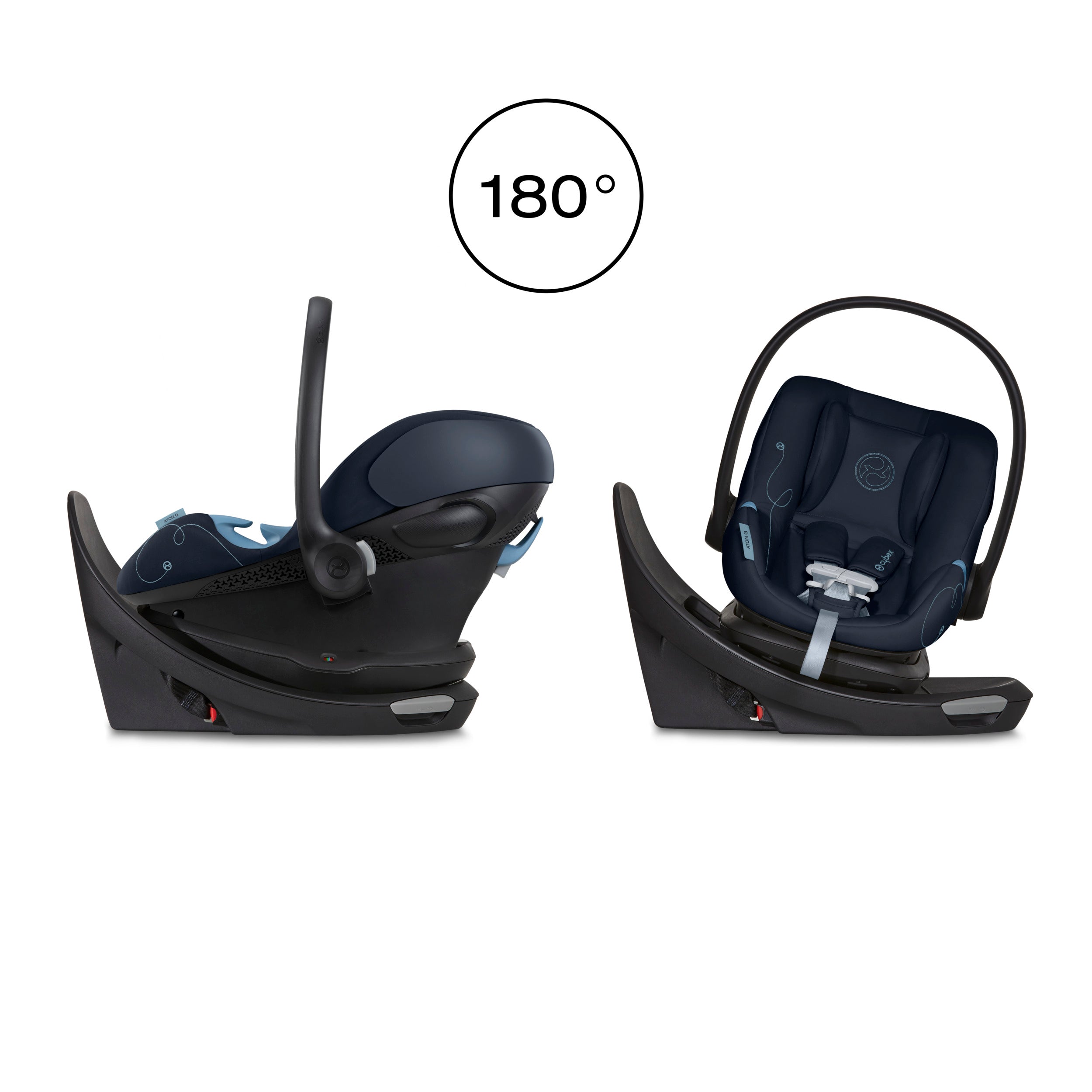 Cybex Gold Aton G Swivel 360 Rotating Infant Car Seat - Safe & Comfortable Baby Carrier for Newborns to 35 lbs, Easy Installation for Cars & Travel Systems, Perfect for Daily Commutes & Family Road Trips