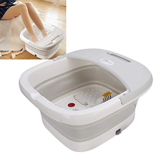 Electric Foot Spa Bath Massager with Heating & Bubble Function - Foldable Pedicure Footbath Tub for Relaxation & Improved Sleep - Perfect for Home Spa, Self-Care & Gift Giving (US)