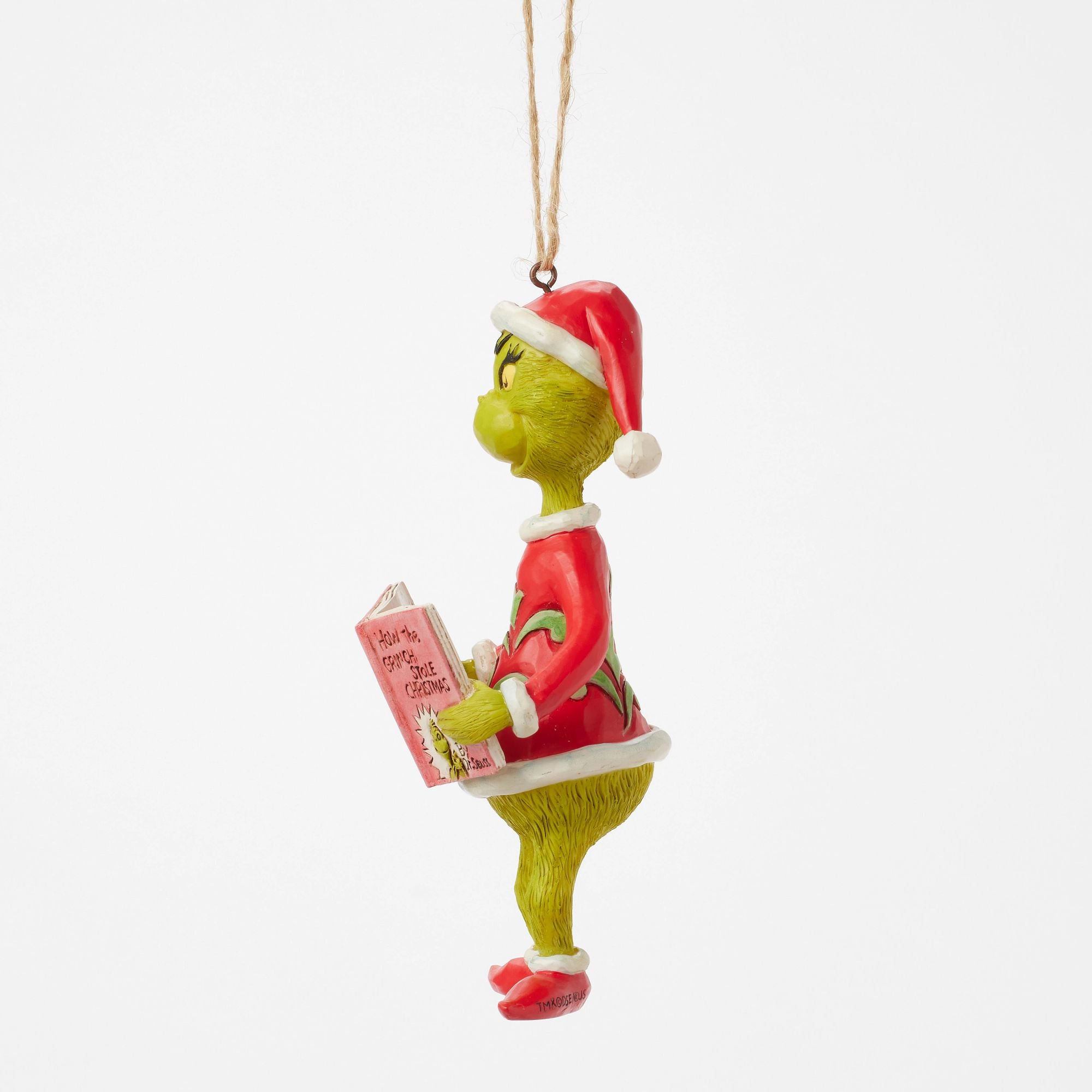 Grinch with Book Christmas Ornament - Perfect for Holiday Tree Decor, Gift Giving & Festive Home Decor