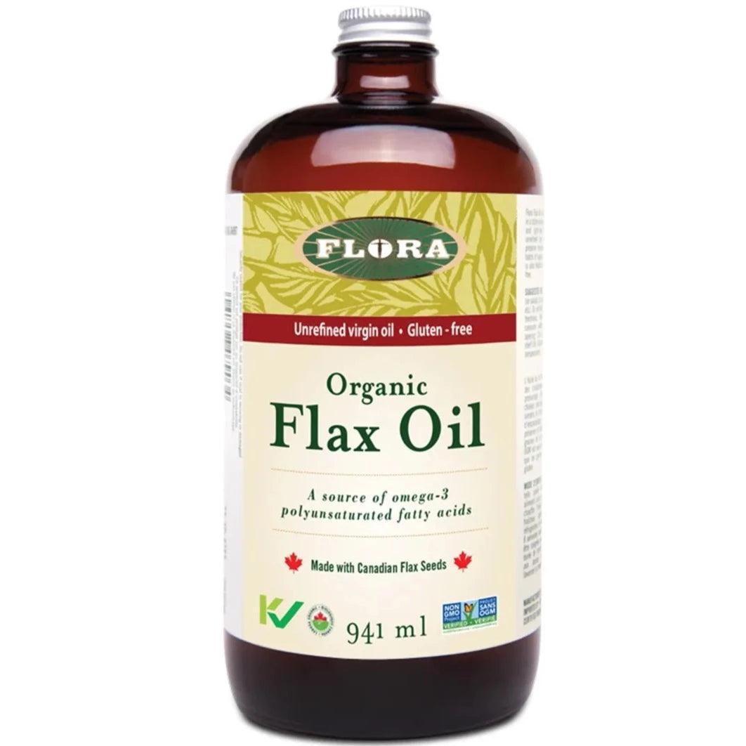 Organic Cold-Pressed Flaxseed Oil 941ml (32oz) - Rich in Omega-3 ALA, Supports Heart & Brain Health - Perfect for Smoothies, Salads & Baking