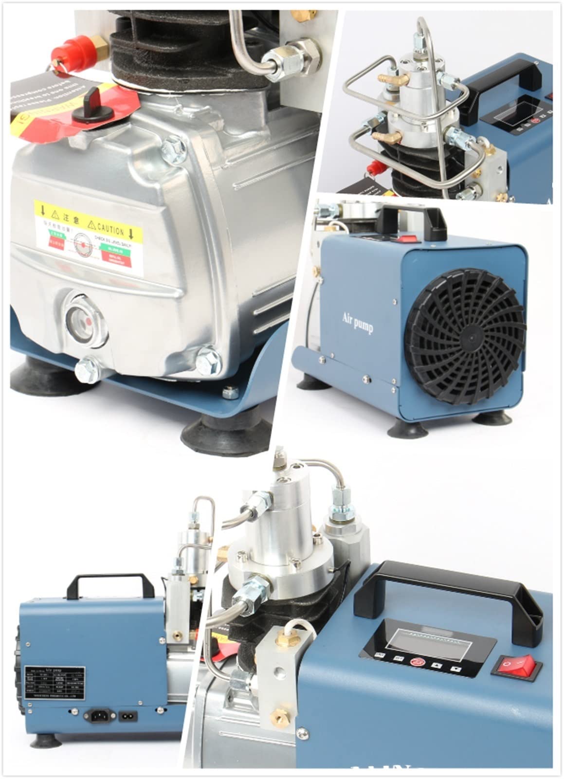 DOLUNTO 110V 300BAR 30MPA 4500PSI High Pressure Electric Air Compressor Pump for Scuba Diving, PCP Rifles & Paintball Tanks - Perfect for Home Use and Outdoor Adventures