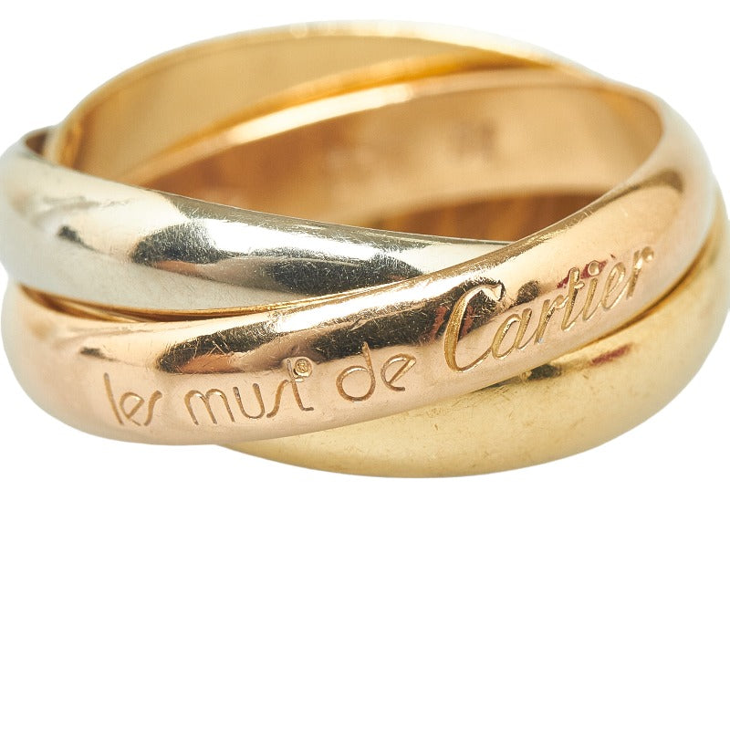 18K Gold Trinity Ring for Women - Elegant Stackable Band with Rose, White & Yellow Gold - Perfect for Anniversary, Wedding & Everyday Wear