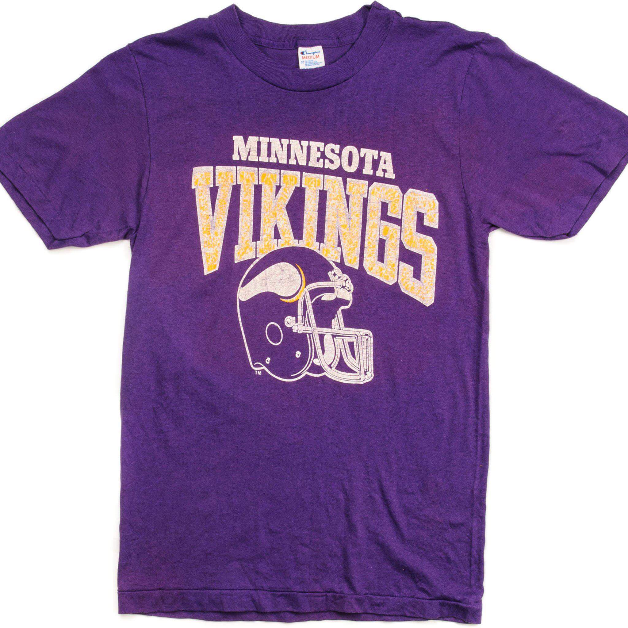 Vintage Champion Minnesota Vikings Tee Shirt - Early 1980s XS - Made in USA - Retro NFL Fan Apparel for Game Day & Casual Wear