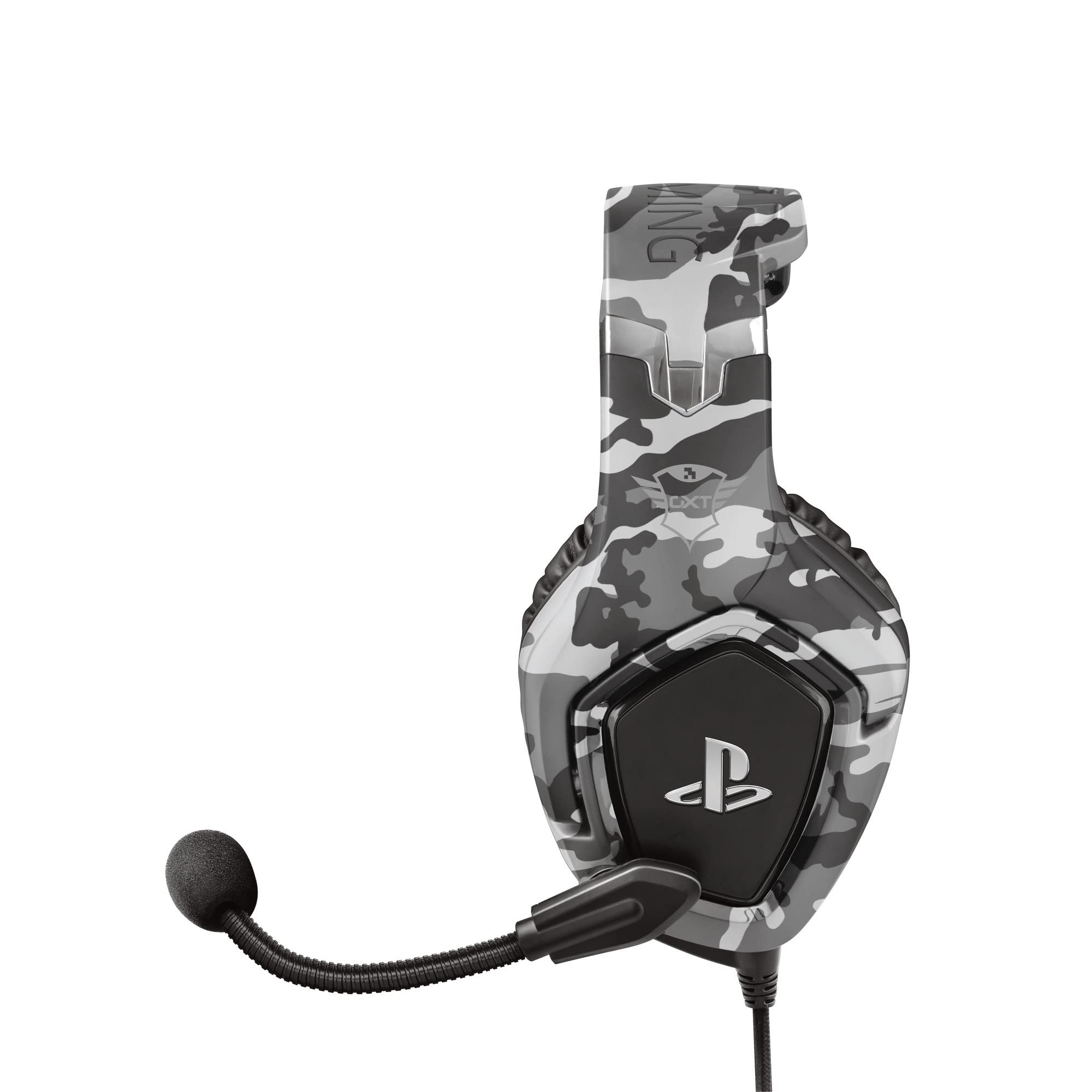 Trust Gaming GXT 488 Forze-G Official Licensed PlayStation Headset for PS4 & PS5 - Over-Ear Wired Gaming Headphones with Foldable Mic, Adjustable Headband & 3.5mm Audio Jack - Gray | Perfect for Competitive Gaming, Streaming & Long Play Sessions