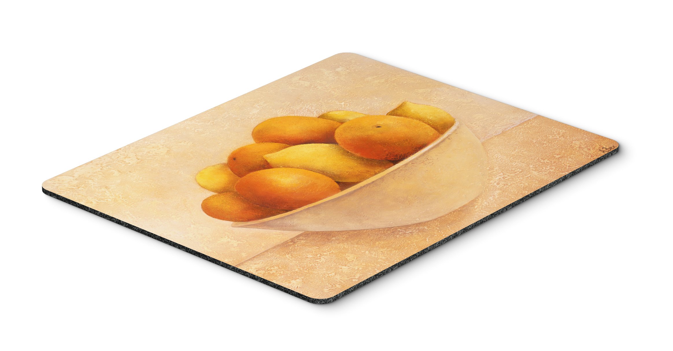 Caroline's Treasures BABE0085MP Oranges & Lemons in a Bowl Mouse Pad - Large Washable Non-Slip Desk Mat for Home Office, Gaming, Computer & Laptop Use | Perfect Hot Pad & Trivet for Kitchen or Dining Decor