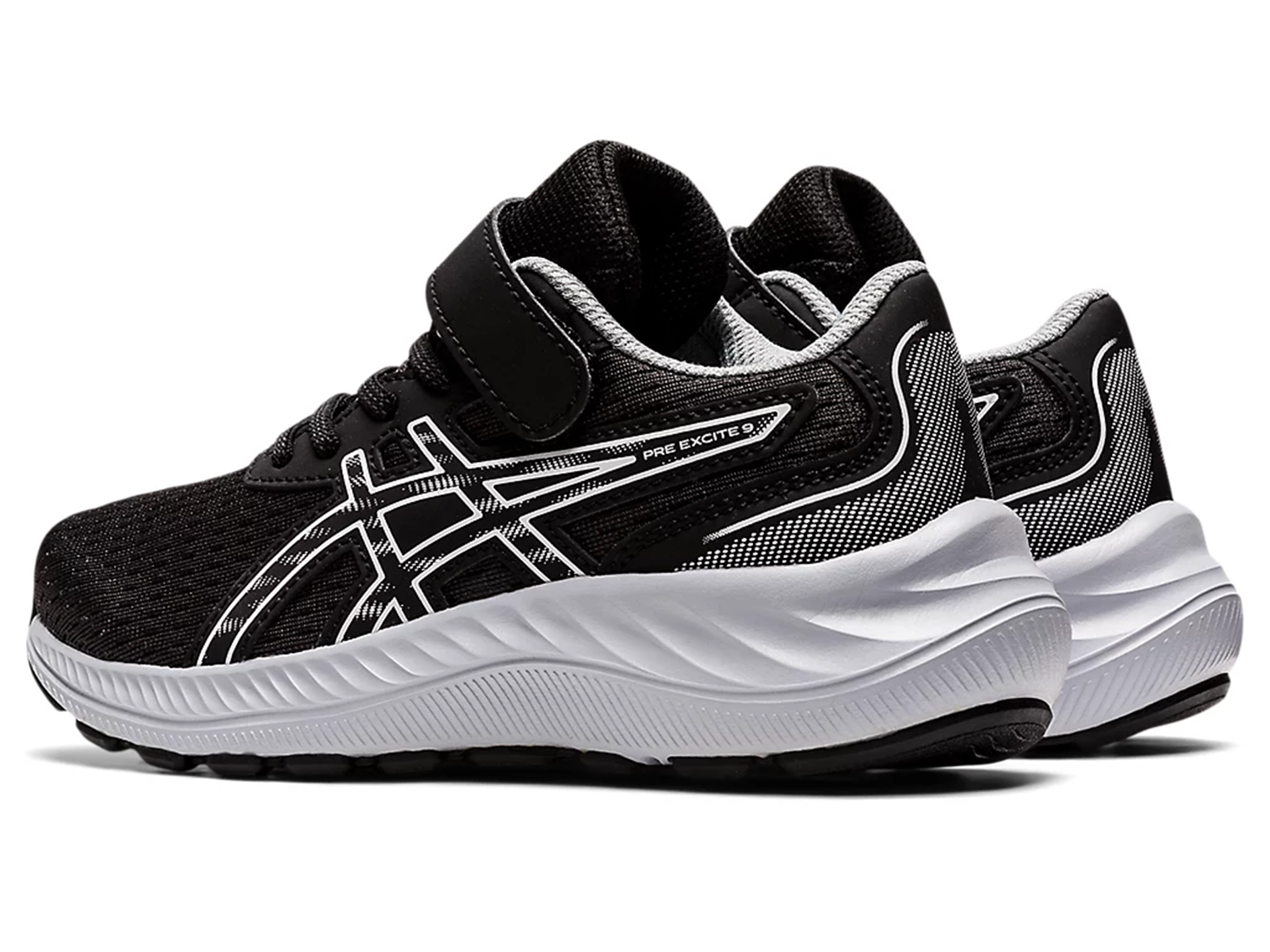 ASICS Kids Pre Excite 9 PS Running Shoes - Black/White (1014A234-002) | Lightweight & Comfortable Sneakers for Boys & Girls | Perfect for School, Sports & Daily Activities