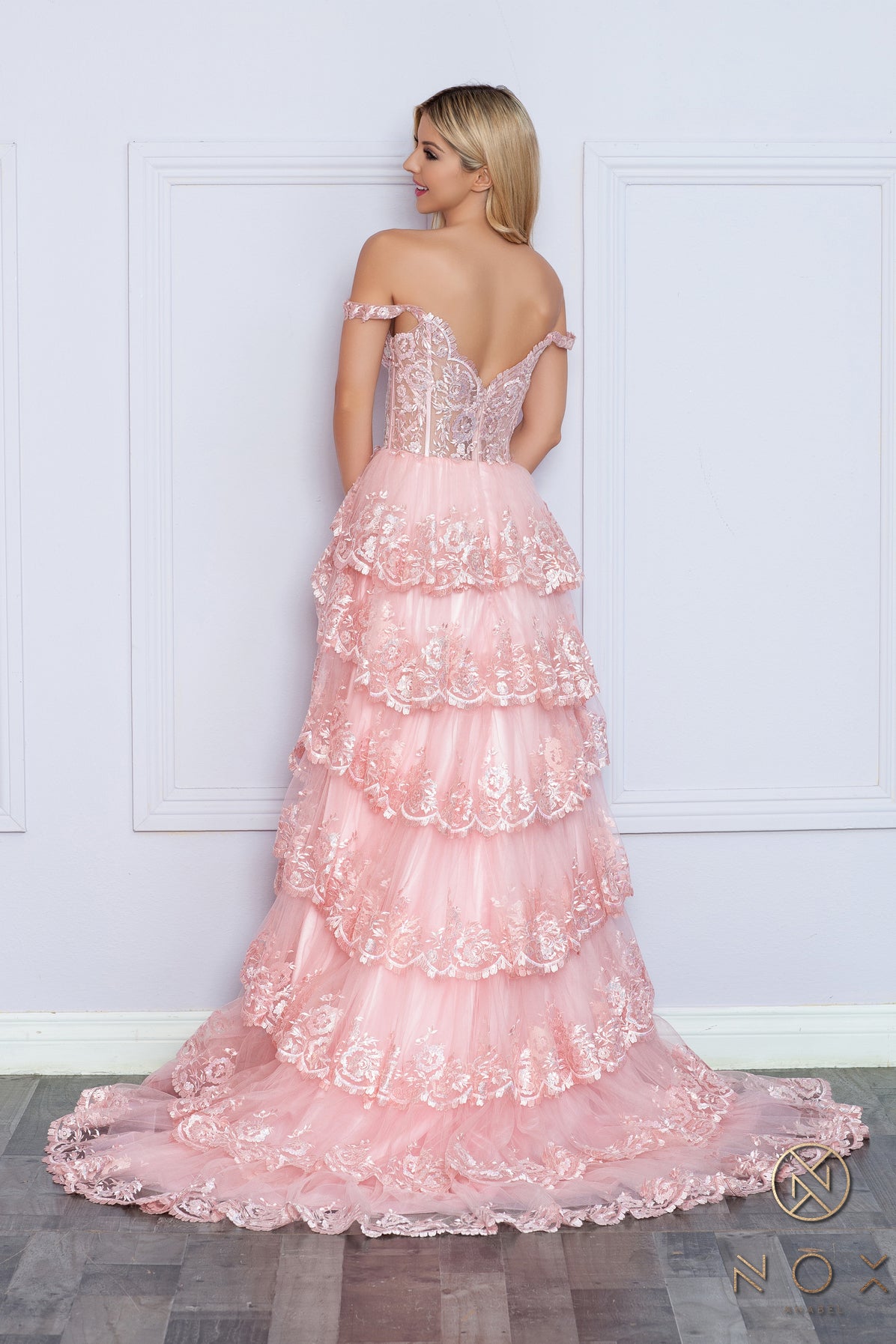 Pricilla Gown - Elegant Tiered Lace & Sequin Ball Gown for Prom, Wedding & Formal Events | Plus Size Evening Dress for Women