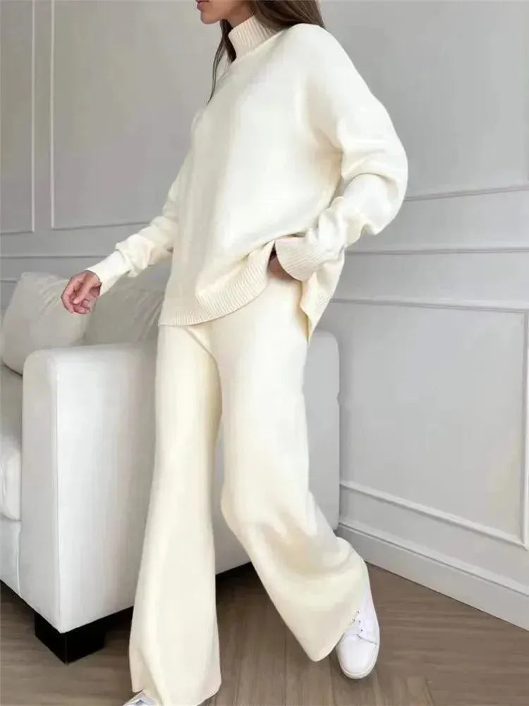Stylish Women's Ribbed Two Piece Set - Trendy Casual Outfit for Daily Wear, Lounge & Street Style