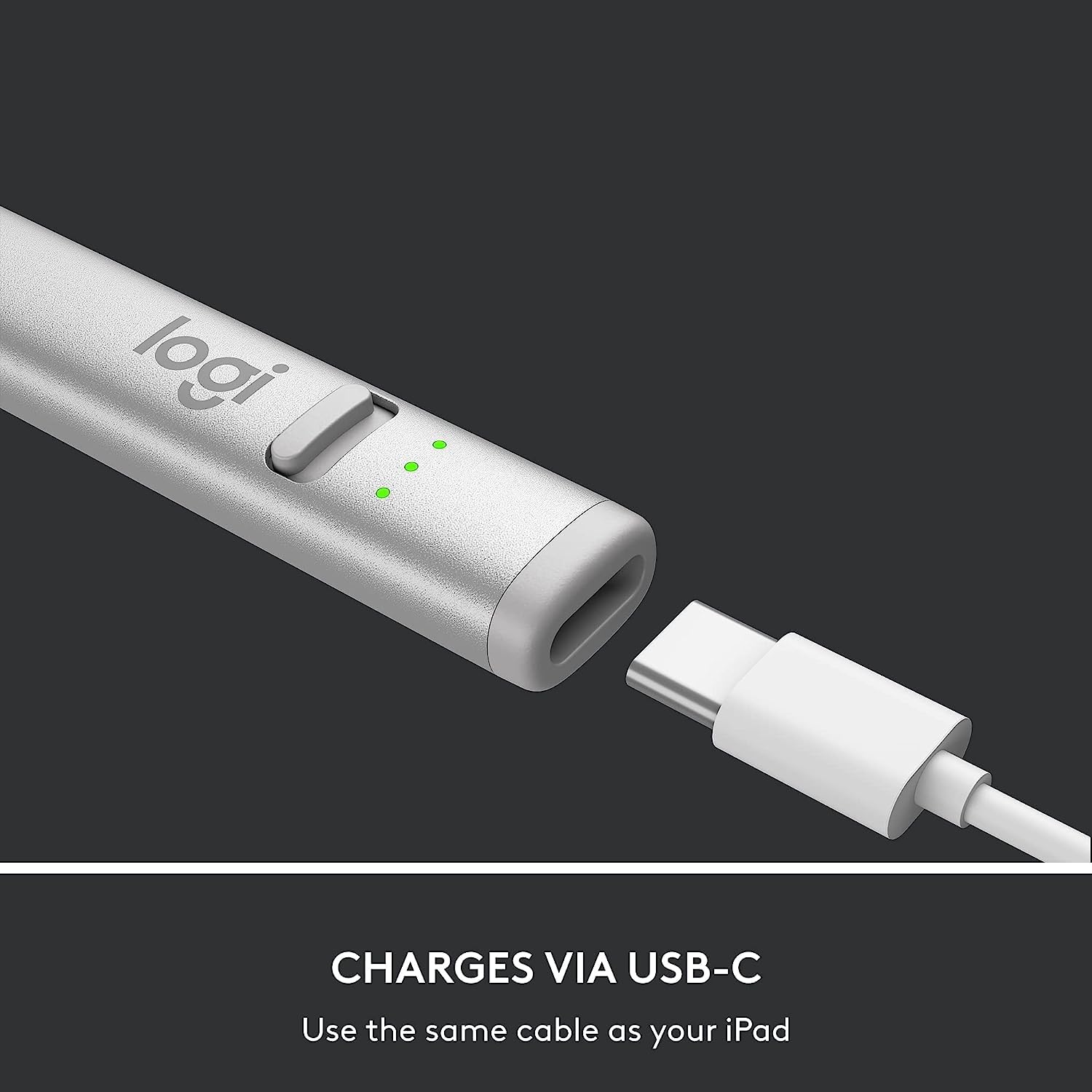 Logitech Crayon Digital Pencil for iPad (USB-C Compatible) - Silver (Renewed) | Perfect for Note-Taking, Drawing & Creative Work on iPad