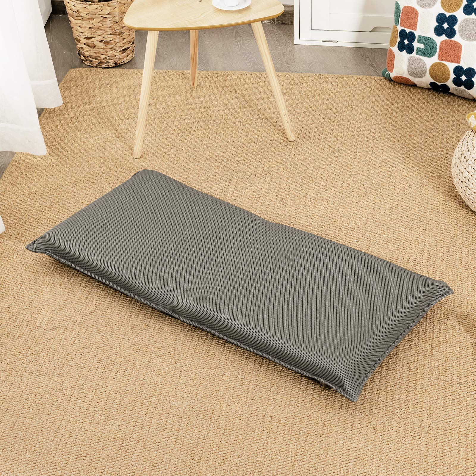 GOFLAME Adjustable Floor Chair - 6-Position Folding Padded Gaming Sofa Chair with Cushioned Back Support | Ergonomic Floor Seating for Gaming, Reading, Meditation & Relaxation | Perfect for Small Spaces, Dorm Rooms & Living Rooms (Grey)