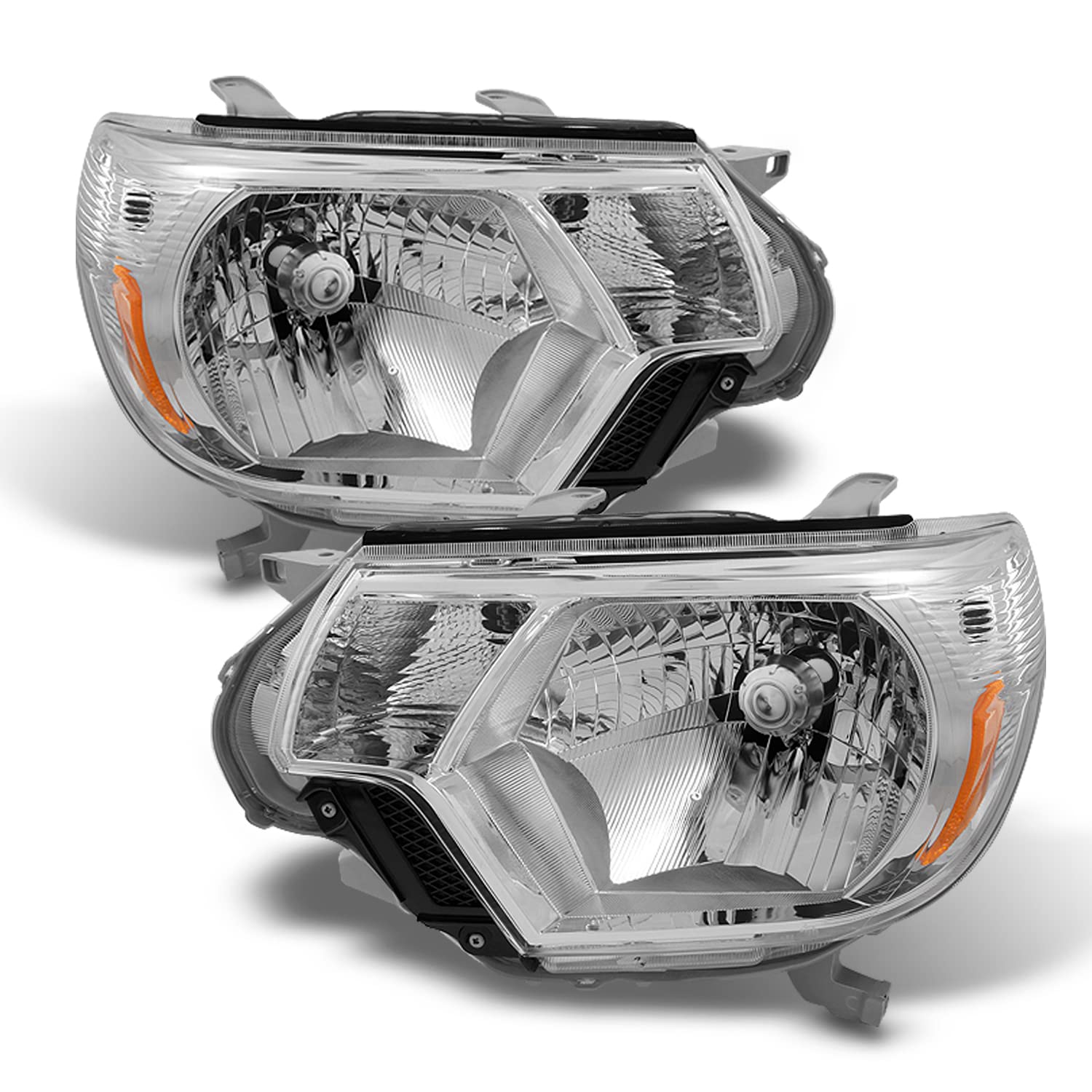 AKKON Clear Headlights Replacement for Toyota Tacoma Pickup Truck - Left & Right Pair Set - Upgrade Your Truck's Style & Night Visibility for Off-Roading & Daily Commute