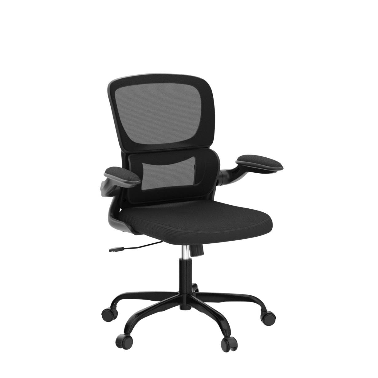 Ergonomic Office Chair with Lumbar Support - Adjustable Mesh Desk Chair for Home & Office - Breathable Mid Back Computer Chair with Reclining Function - Perfect for Long Work Hours & Gaming Sessions - Black