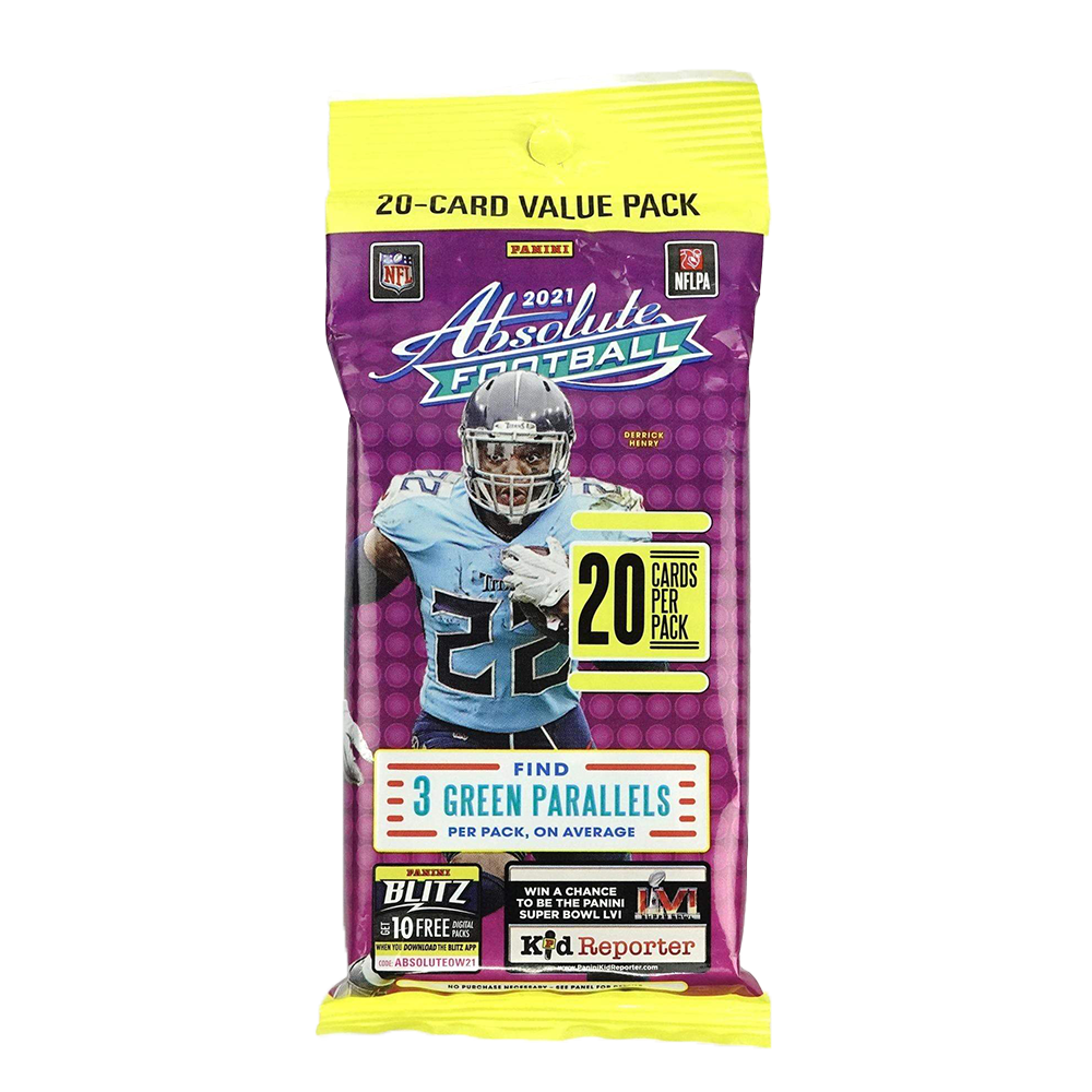 2021 Panini Absolute Football Value Pack - 24 Trading Cards with Rookies & Stars - Perfect for Collectors, Fantasy Sports & Gifting