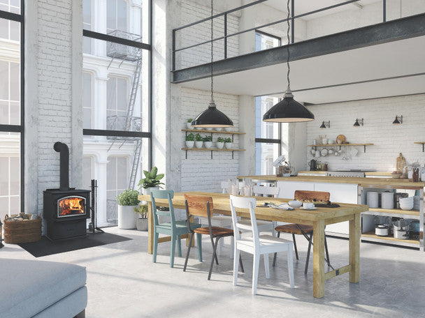 Empire Stove Gateway 1700 Wood Burning Stove - EPA Certified, High Efficiency Outdoor/Indoor Fireplace for Cabin, Patio & Home Heating (Model WB17FS) | Perfect for Winter Warmth & Cozy Ambiance