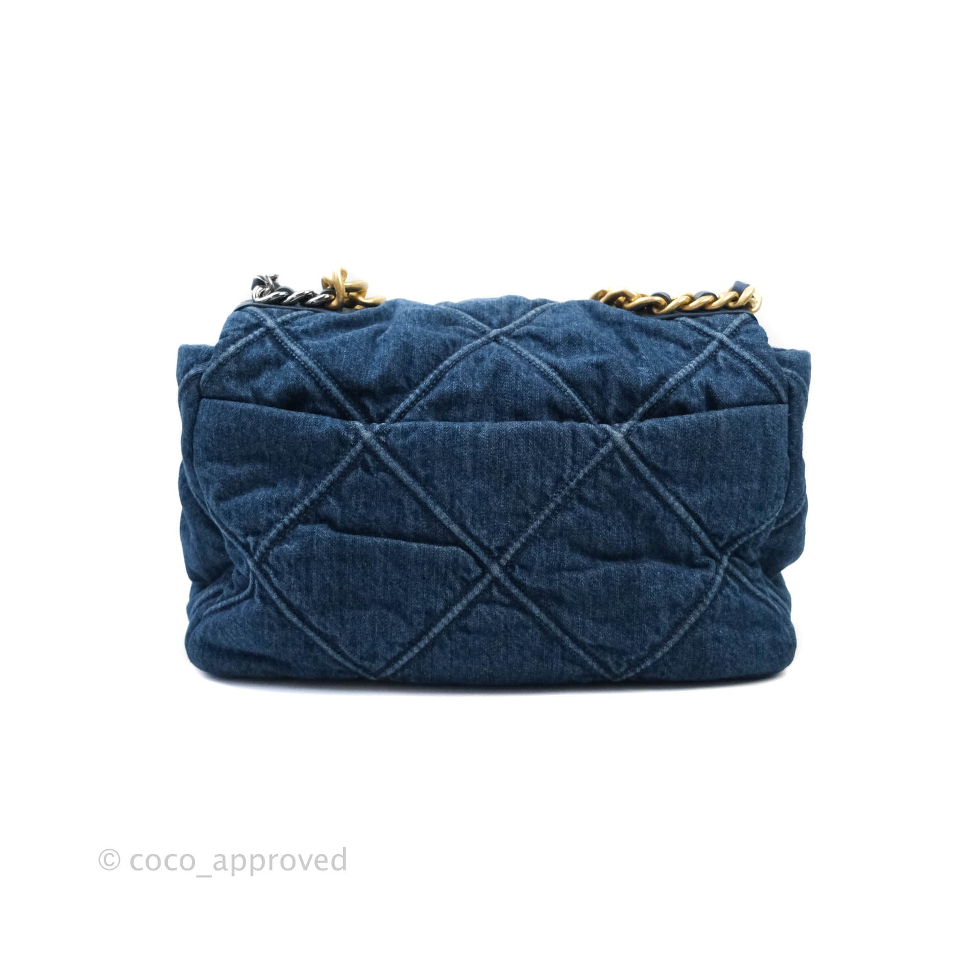 Chanel 19 Medium Flap Bag in Dark Denim with Mixed Hardware - Luxury Designer Handbag for Women, Perfect for Work, Travel & Evening Events