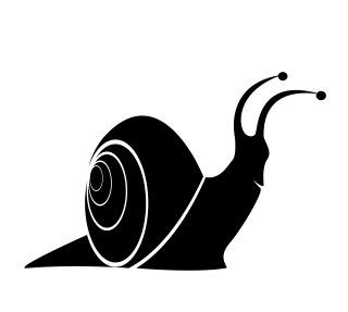Black Cute Snail Vinyl Decal Sticker - Waterproof & Durable for Laptops, Cars, Tumblers & DIY Crafts