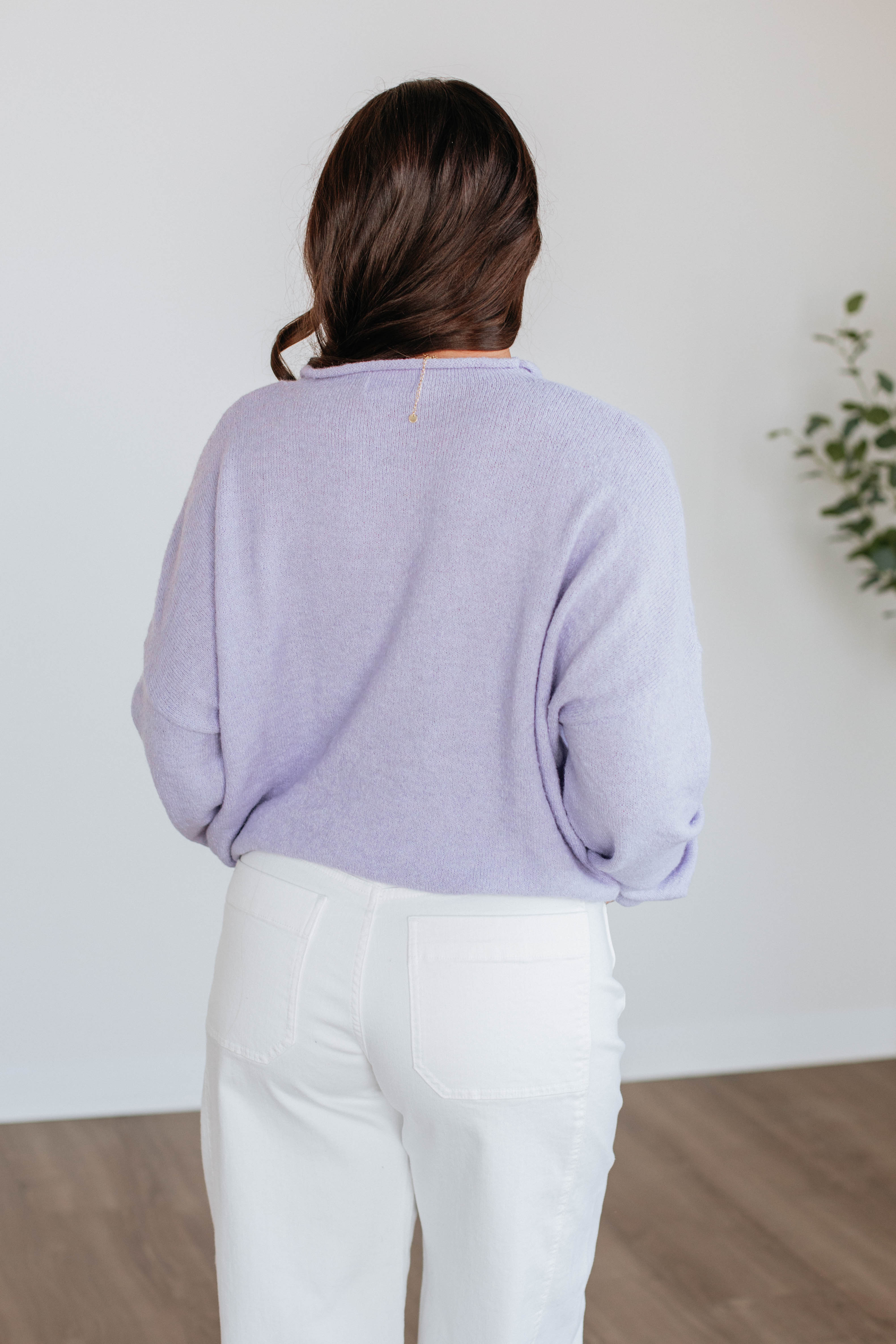 Brooke Cardigan Women's Lavender Knit Sweater - Soft Long Sleeve Open Front Cardigan for Casual Wear & Office Outfits