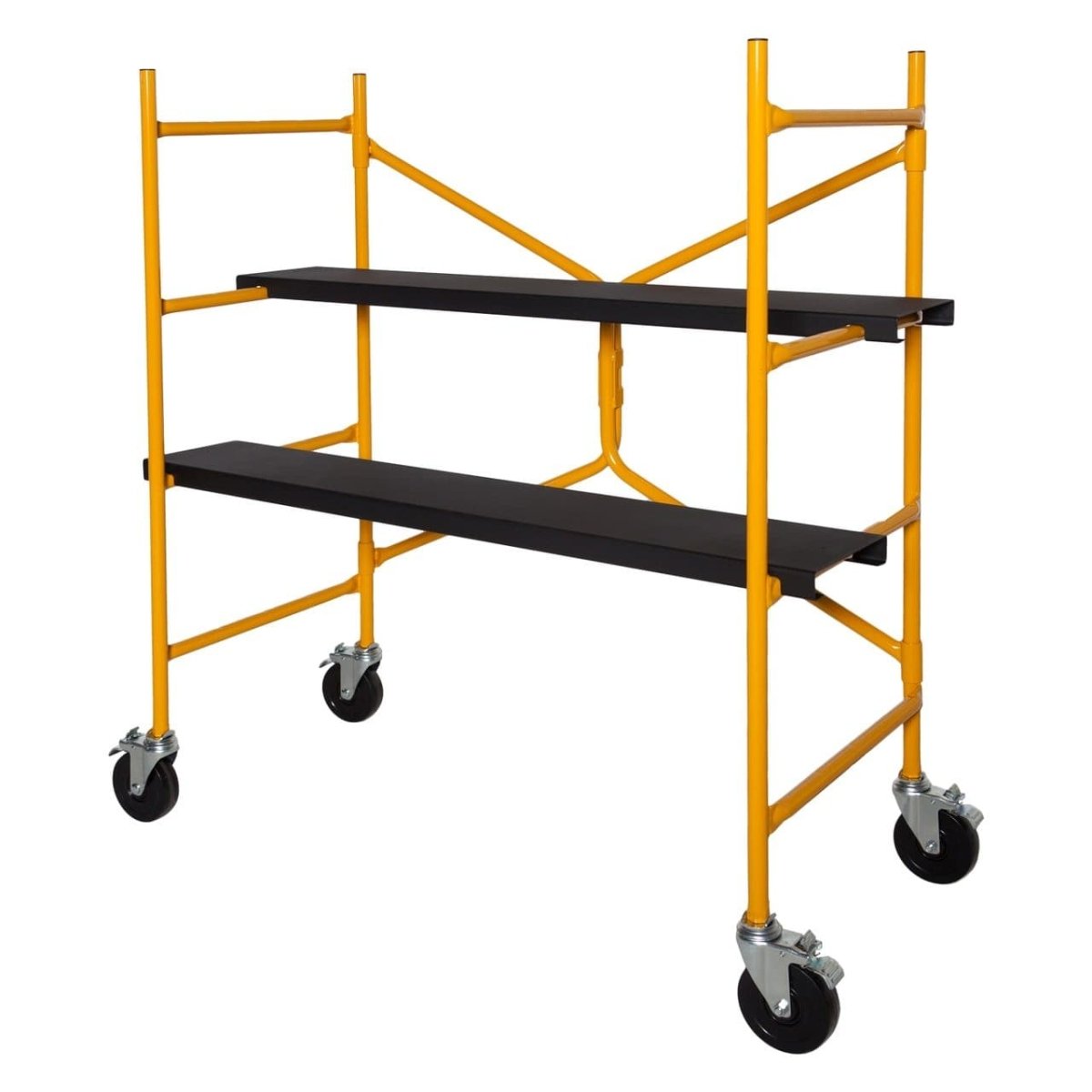4 ft. Adjustable Mobile Work Platform - Heavy Duty Rolling Work Stand for Construction, Painting & Home DIY Projects - Perfect for Garage, Workshop & Job Site Use