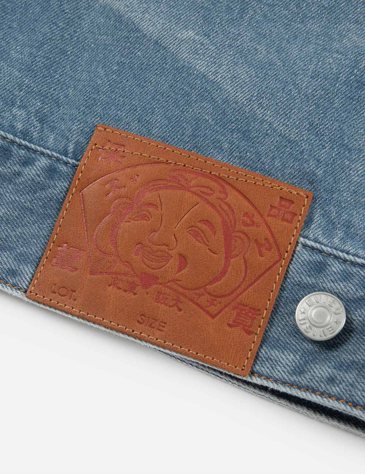 Hanafuda Daruma Daicock Embroidered Relaxed Fit Denim Jacket for Men | Vintage Japanese Style Streetwear | Perfect for Casual Outfits, Festivals and Anime Conventions