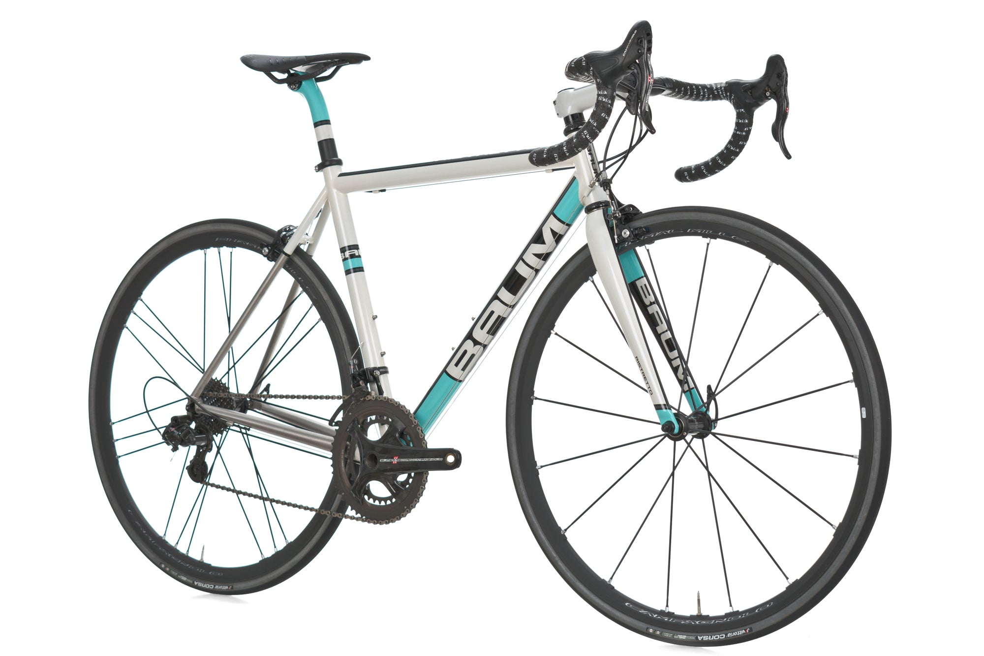 Baum Ristretto Fe Road Bike 53cm Medium - Steel Frame, Campagnolo Super Record 11 Speed Groupset, ENVE Carbon Wheels | Fast & Lightweight for Racing, Endurance & Long-Distance Cycling