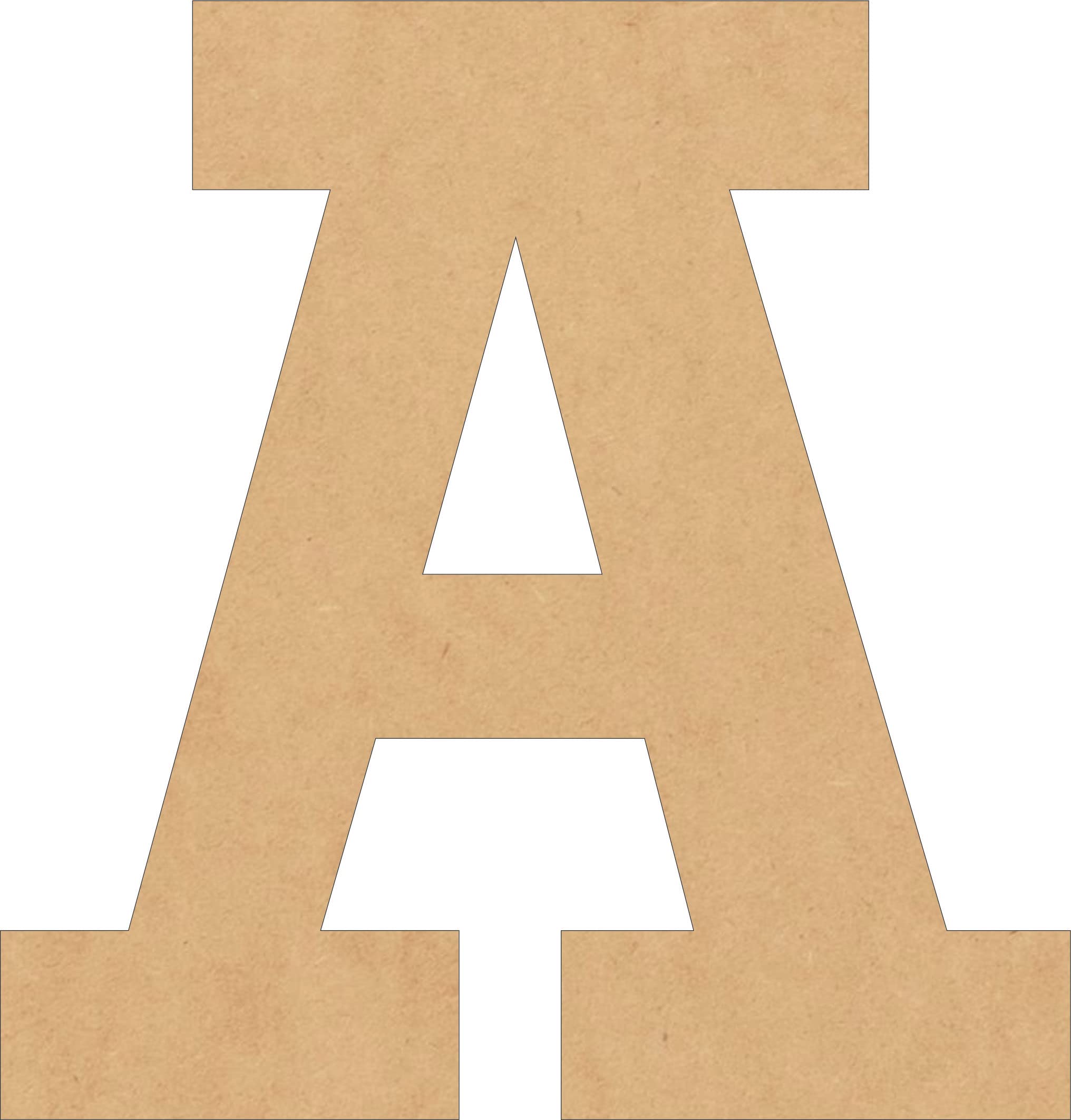 8 Inch Unfinished Wooden Letter A - Blank Rockwell Block Font for DIY Crafts, Nursery Baby Decor, Home Wall Art & Personalized Gifts (Perfect for Baby Showers, Kids Rooms & Wedding Decorations)