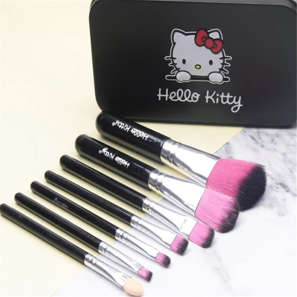 Beggie Makeup Kit 6171 - 7 Piece Cute Eyeshadow Brush Set with 2 MeNOW Sponge Puffs & Facial Wipes | Complete Cosmetic Collection for Professional Makeup Application & Travel | Perfect for Beginners, Daily Use & On-The-Go Touch Ups