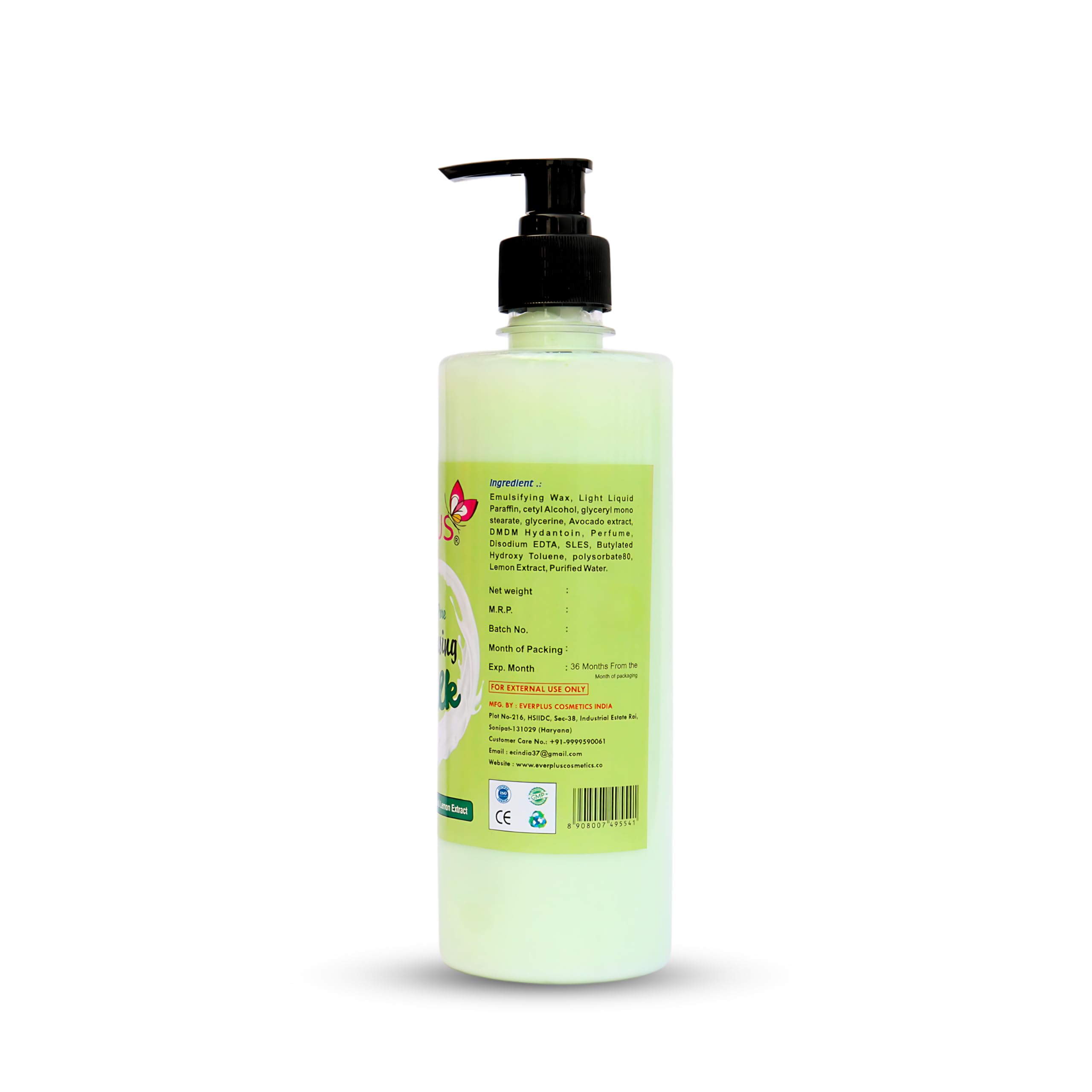 Primus Avocado Cleansing Milk with Avocado & Lemon Extracts - Gentle Facial Cleanser & Makeup Remover for All Skin Types (500ml) | Deep Cleansing, Hydrating & Refreshing | Perfect for Daily Skincare Routine & Travel