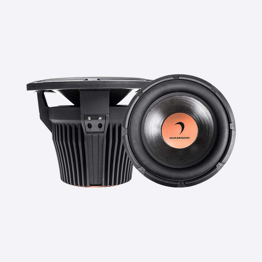 Diamond Audio HXP104 700W RMS HEX Pro Series 10-Inch Dual 4 Ohm Car Subwoofer - Premium Bass for Trucks, SUVs & Custom Car Audio Systems