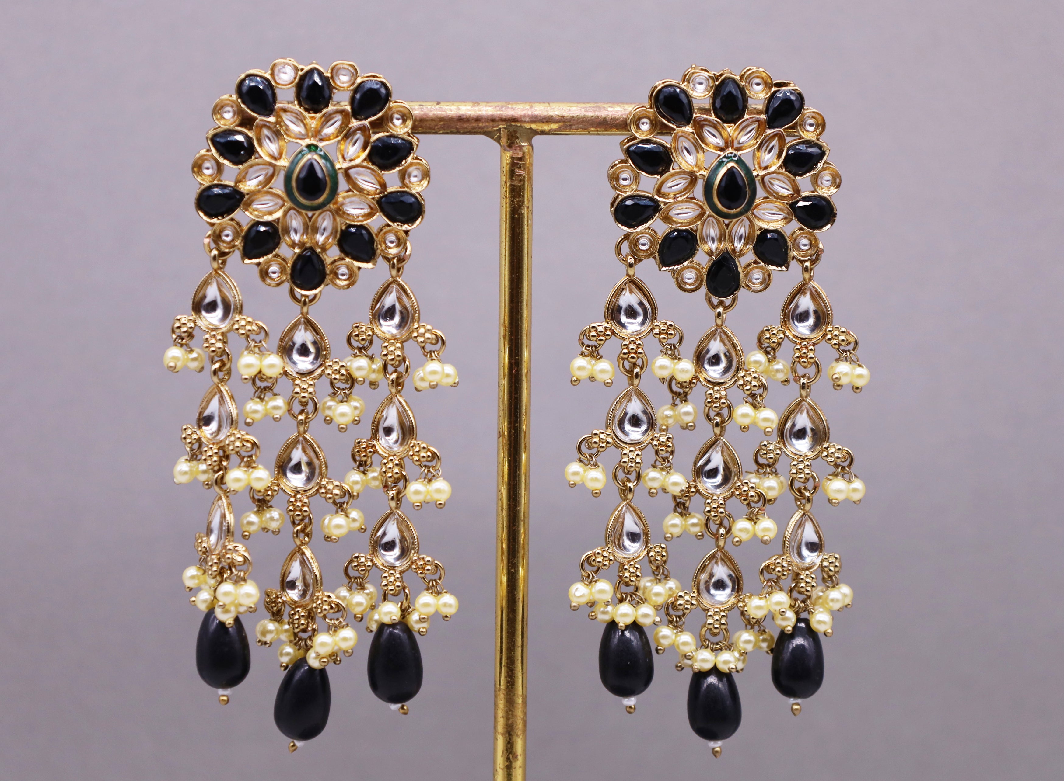 Exquisite Ishani Kundan Earrings for Women – Handmade Indian Jewelry for Parties, Weddings & Festive Occasions