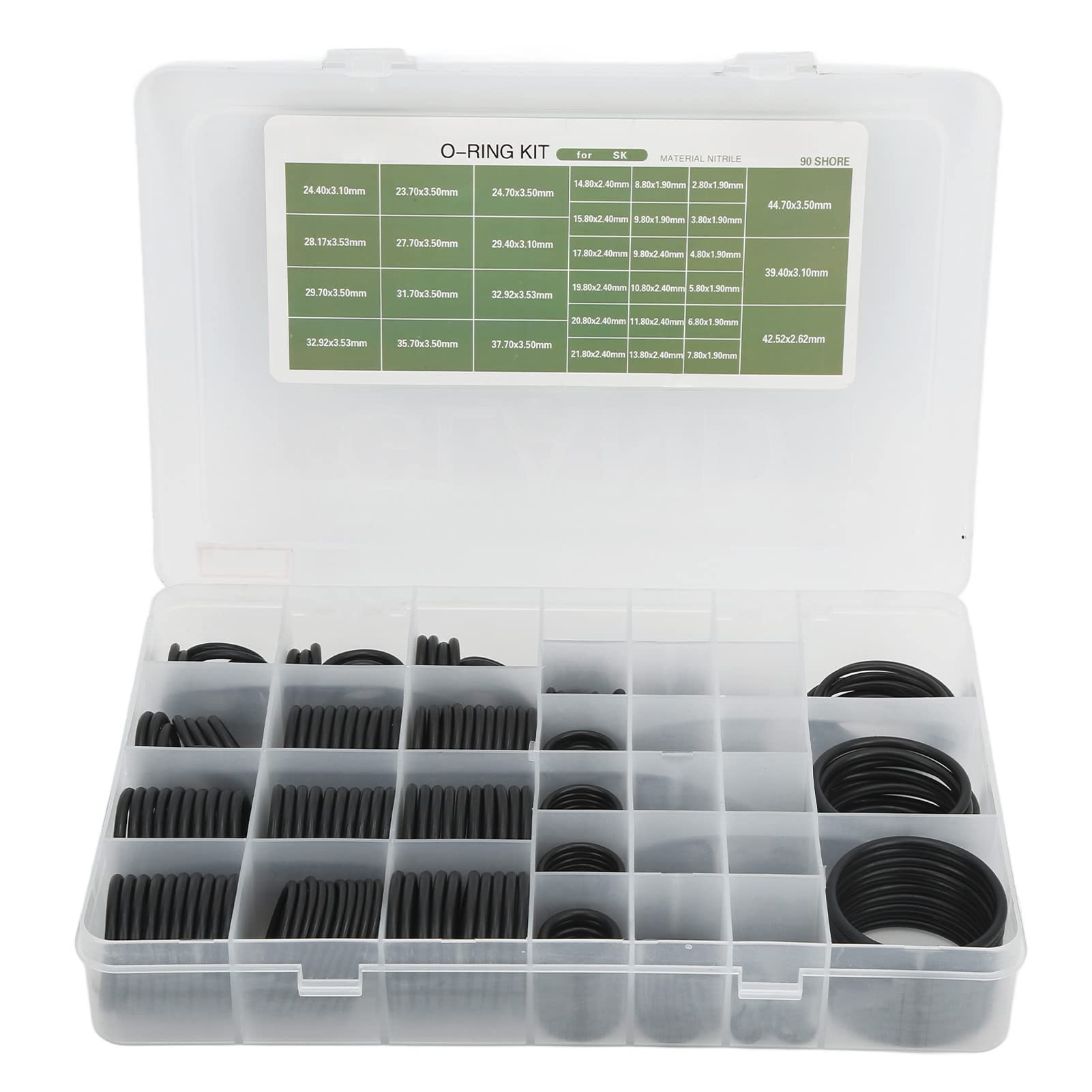 447 Pcs Air Conditioner Sealing Washers Rubber O-Ring Kit for Automotive AC Repair - Perfect for Mechanics, DIY Car Maintenance & Workshop Use