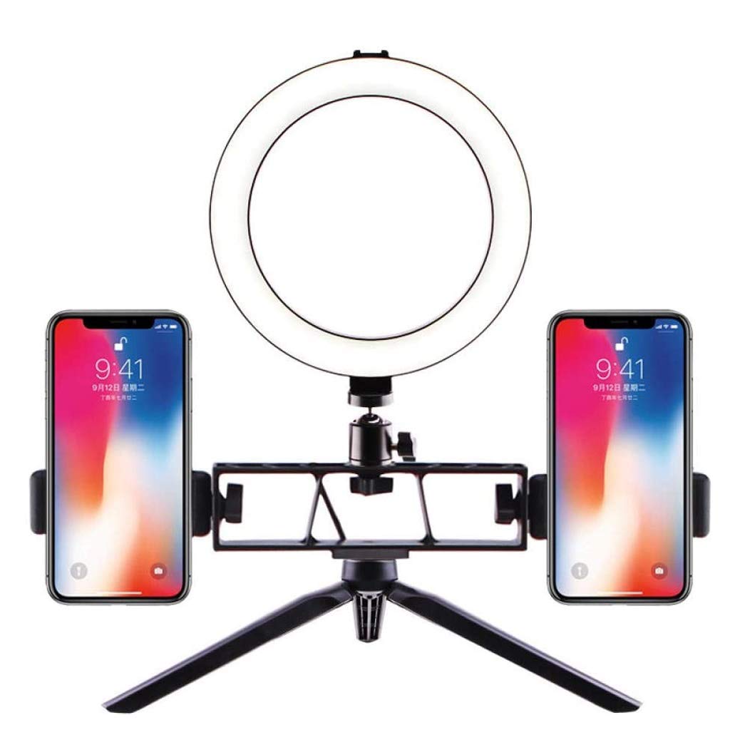 Ring Light with Tripod & Phone Holder for Live Streaming & Makeup | Mini LED Camera Light for Photography | Perfect for Vlogging & Selfies