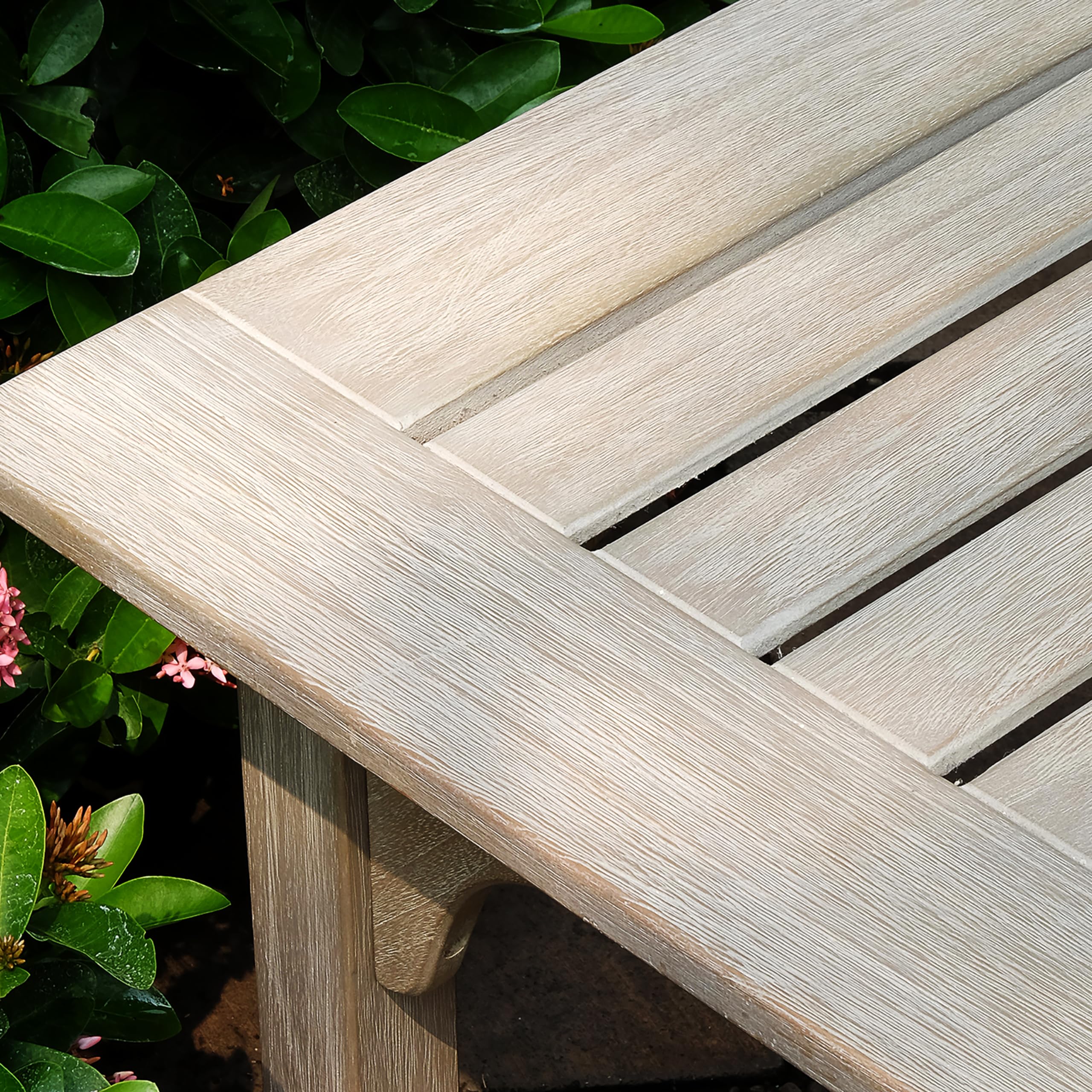 Cambridge Casual Indonesian Teak Auburn Outdoor Console Table – Weathered Gray Finish – Durable & Stylish Teak Wood Accent Plant Table for Patio, Deck, Porch – Perfect for Outdoor Entertaining, Garden Decor, and Balcony Furniture