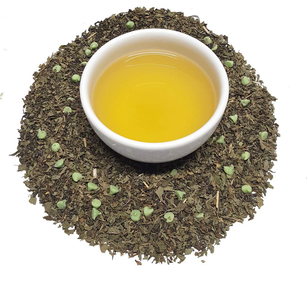 Premium Chocolate Mint Gunpowder Green Tea Leaves with Peppermint - 1Lb (160 Cups) by Keystoneteas | Refreshing Herbal Tea Blend for Relaxation, Afternoon Boost & Weight Loss