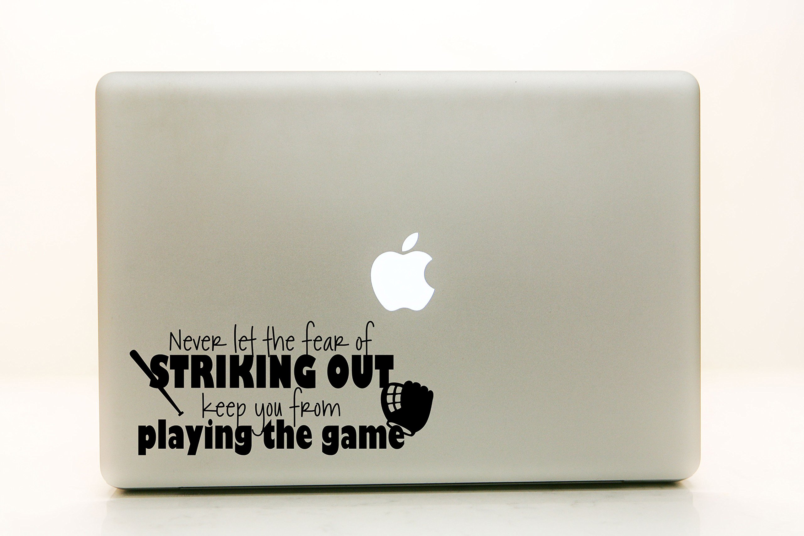 Vinyl Decal Sticker for Laptop, Computer, Wall, Car, MacBook - Motivational Quote Design - Perfect for Sports Fans, Office Decor & Personalization