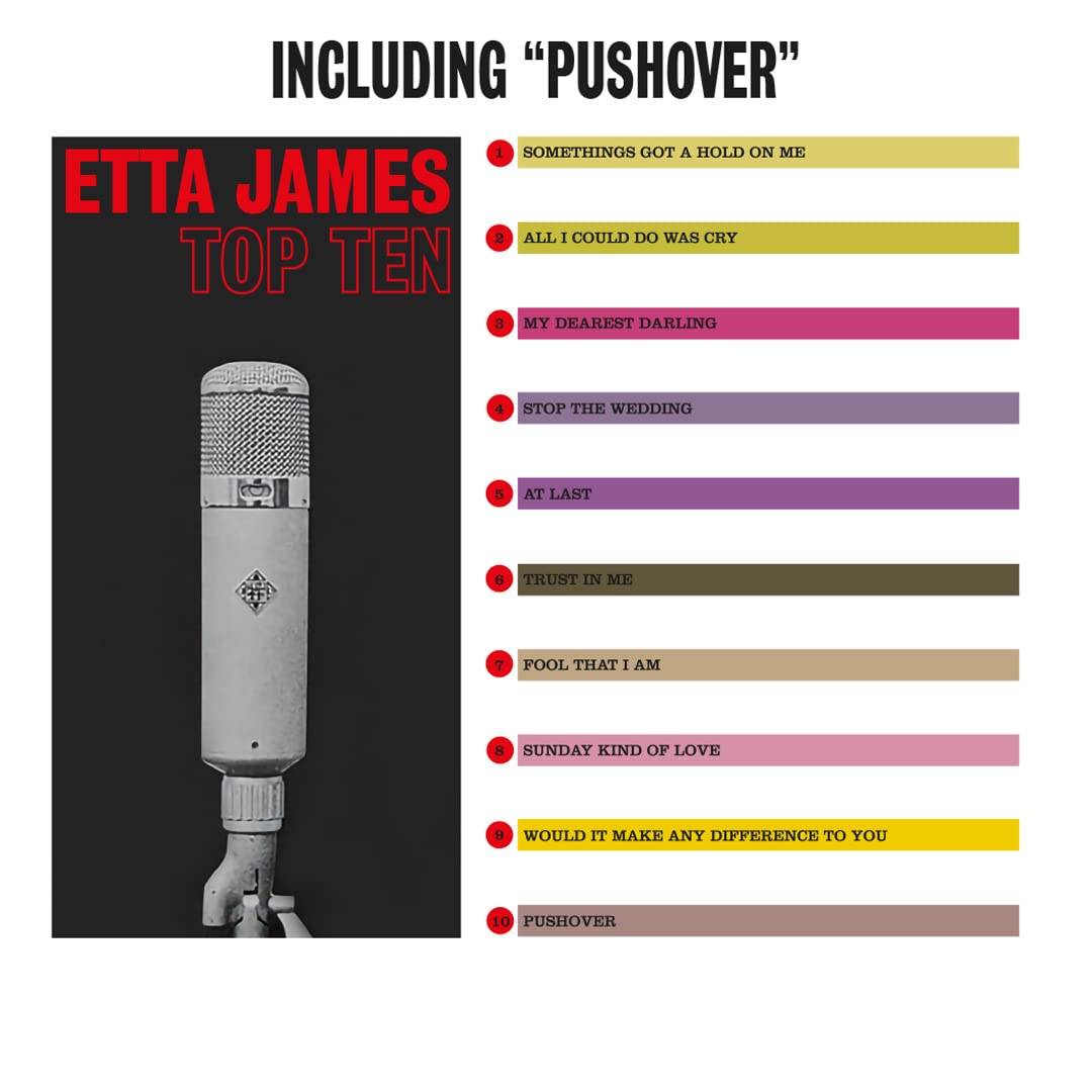 Etta James Top Ten Hits Vinyl Record (Clear) - Perfect for Jazz Lovers, Home Listening & Vintage Music Collectors